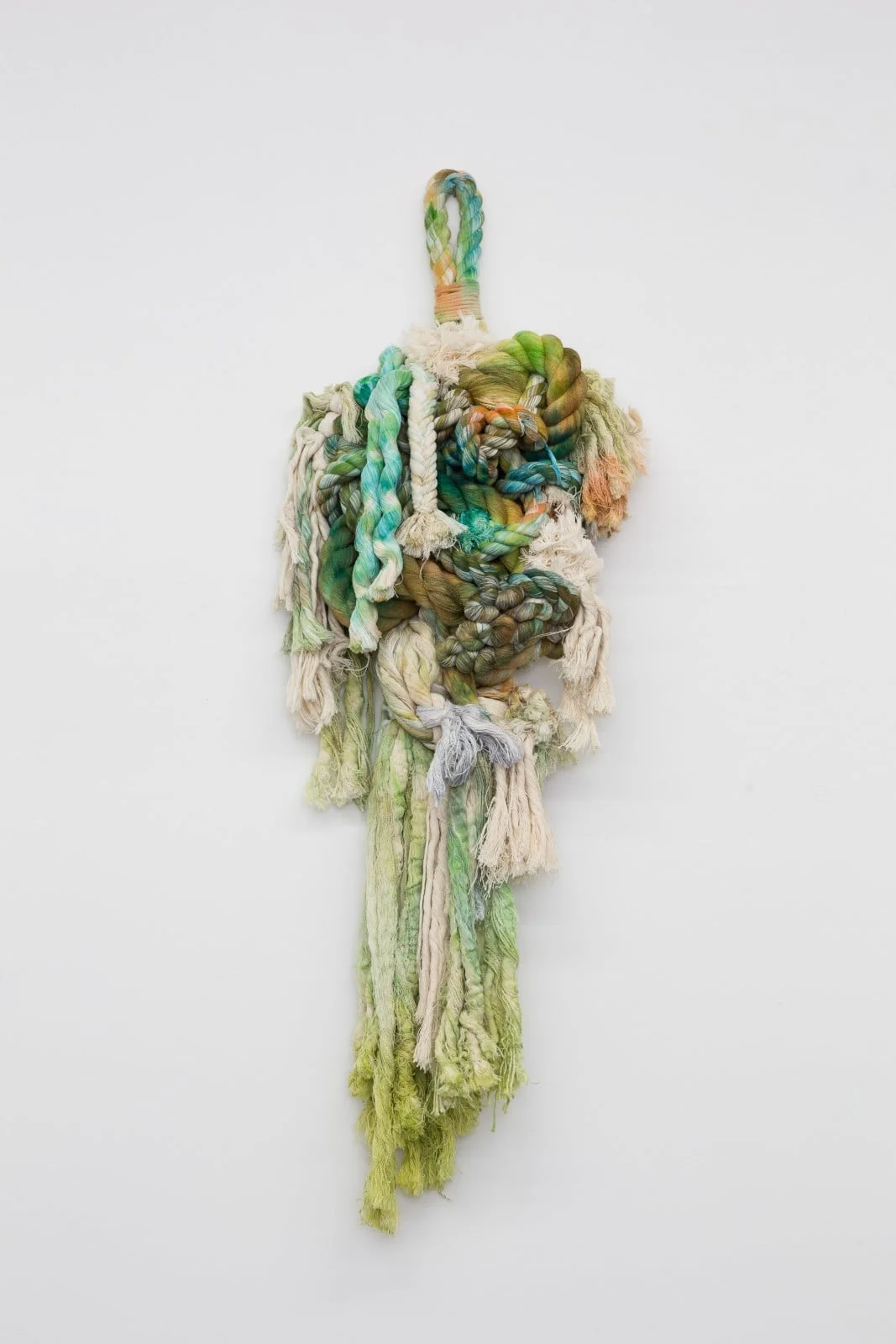 Untitled , 2015 Natural and hand-dyed rope 39 x 14 x 5 in