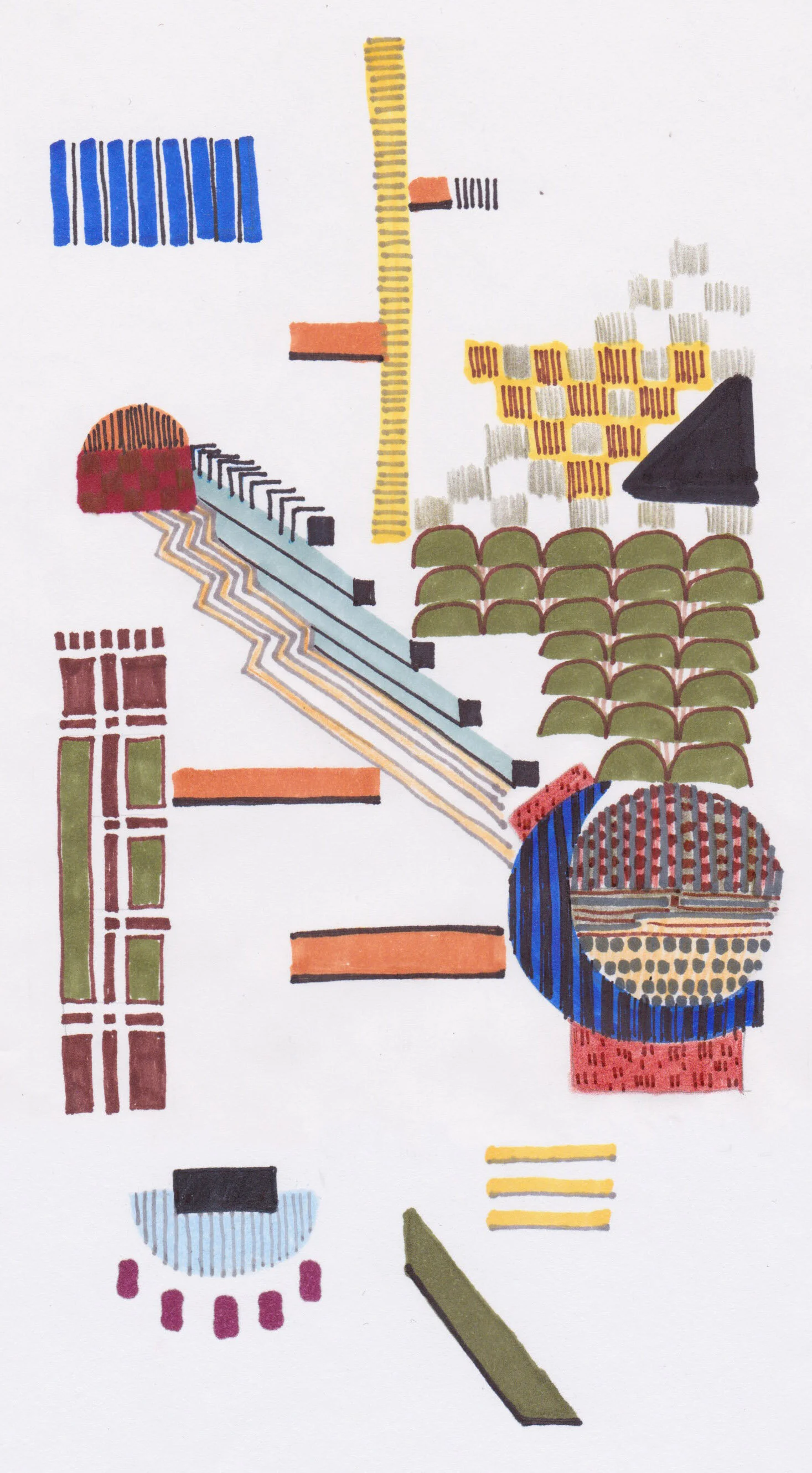 Selected concept drawing for ACE Hotel Chicago hostess stand