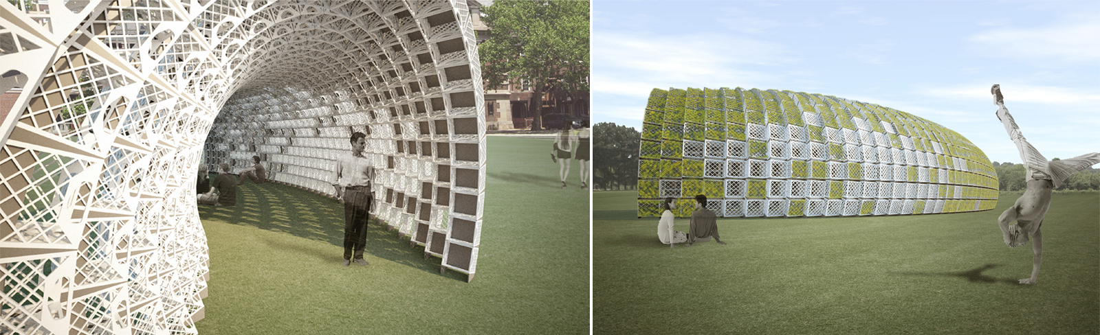 Interior and Exterior Views of Pavilion