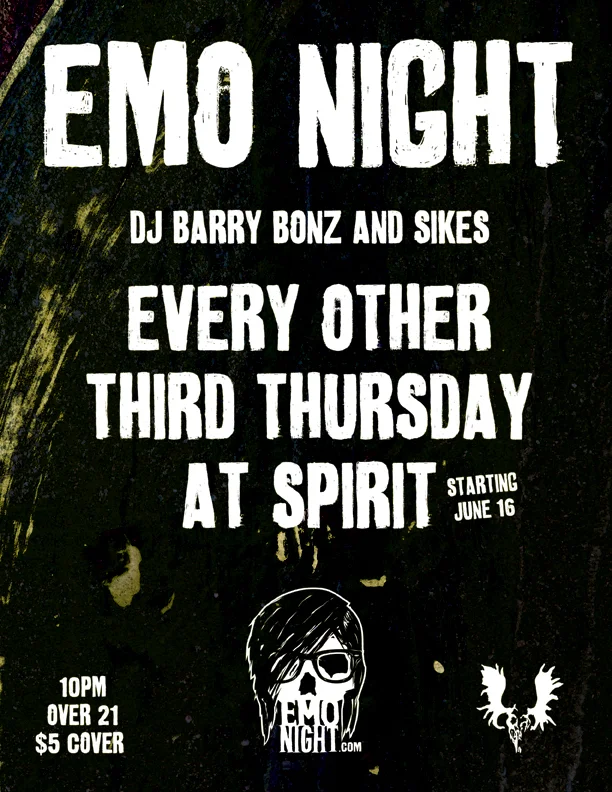 EMO NIGHT with DJ Barry Bonz & Sikes