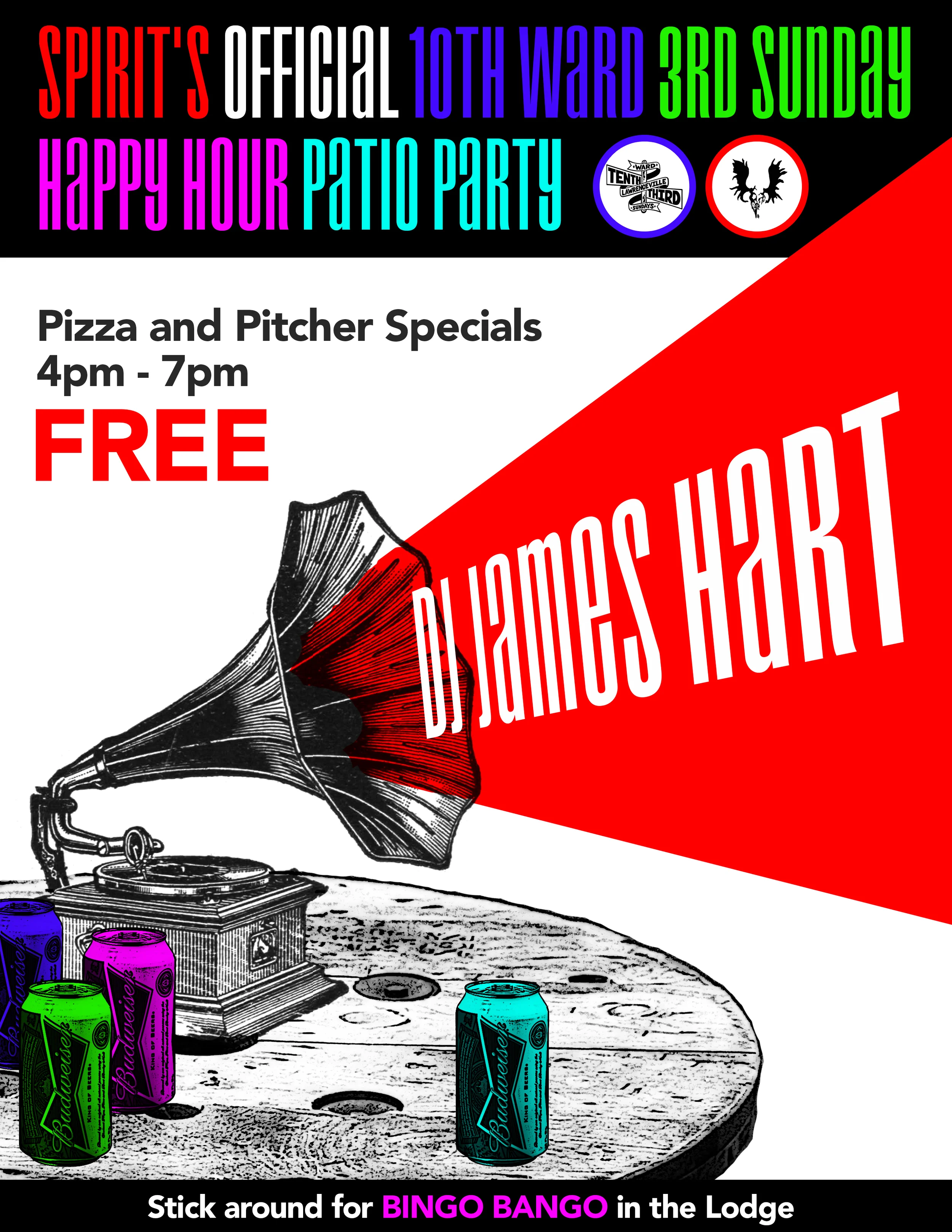 Spirit's Official 10th Ward 3rd Sunday Happy Hour Patio Party