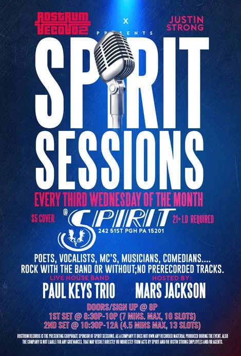 Spirit Sessions: Live Open Mic & Stage (August 2017)