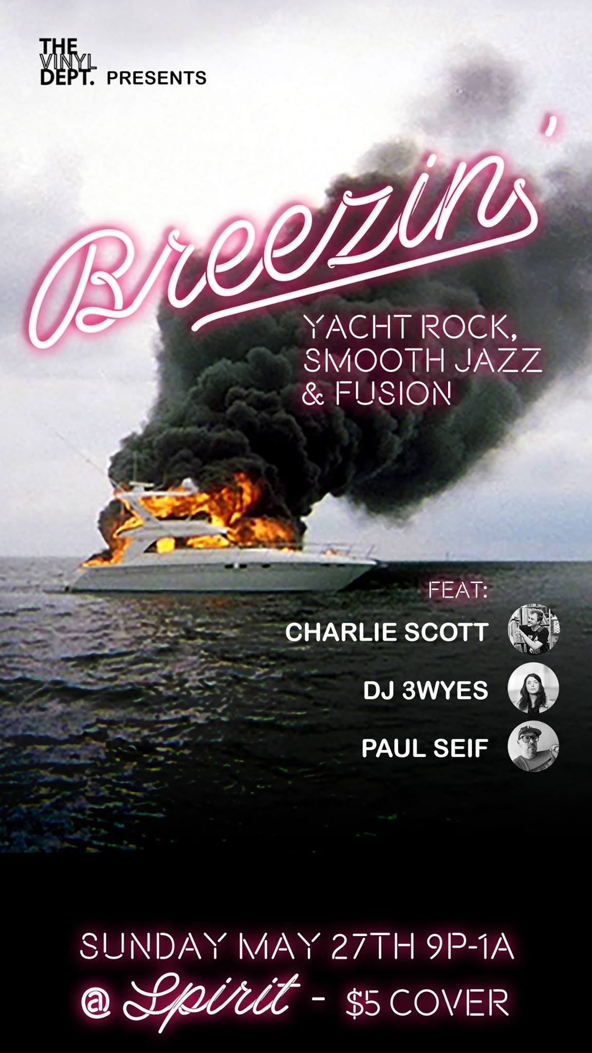 Lodge: Breezin' - Yacht, Smooth Jazz & Fusion w/ Charlie Scott & 3WYES