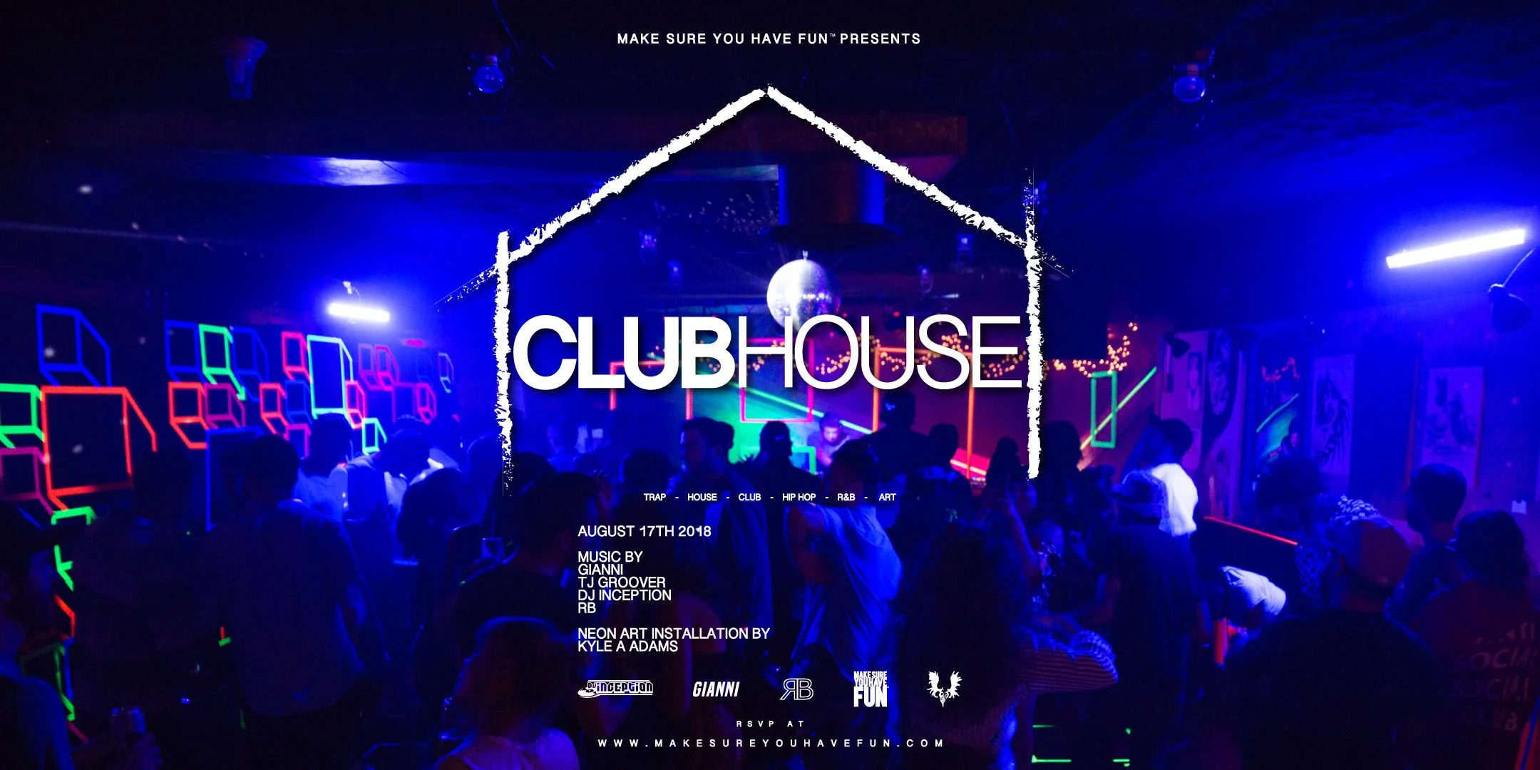 Lodge: ClubHouse w/ Gianni, TJ Groover, DJ Inception & RB