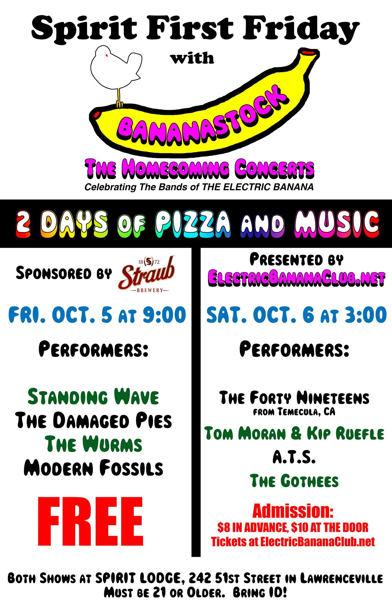 Lodge: Spirit First Friday ft. Bananastock- Celebrating the bands of the Electric Banana