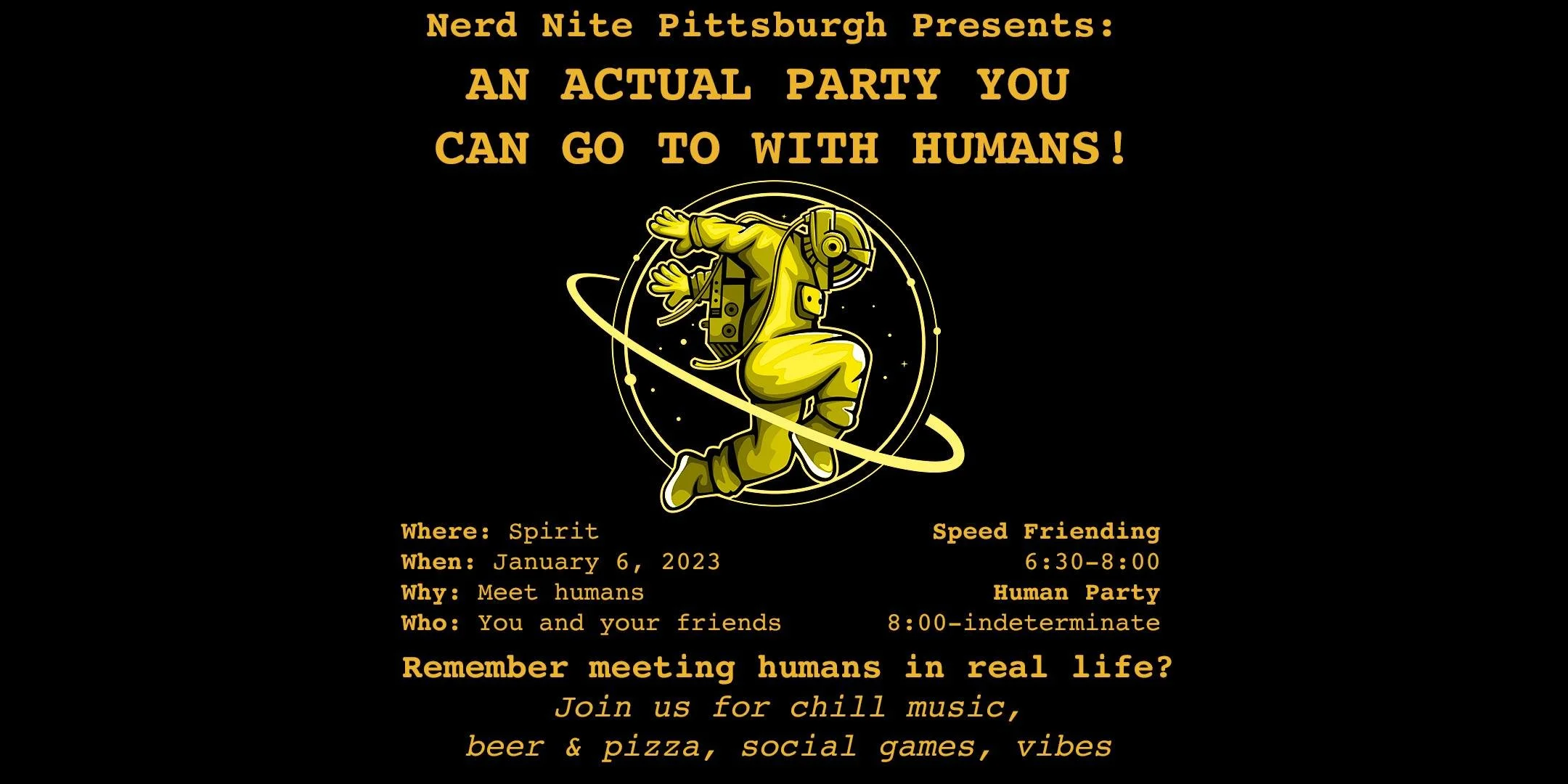 Hall: Nerd Nite Pittsburgh presents: AN ACTUAL PARTY YOU CAN GO TO WITH HUMANS!