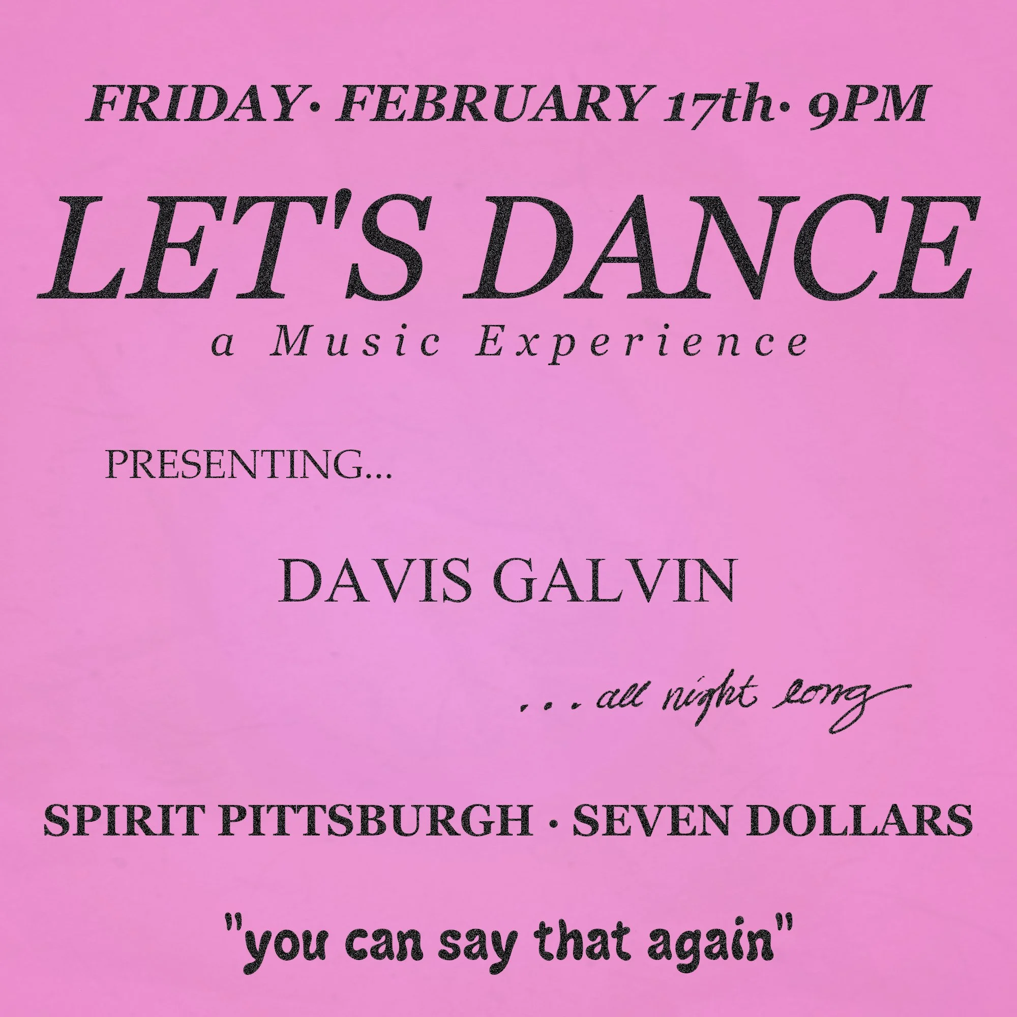 Lodge: Let's Dance w/ Davis Galvin