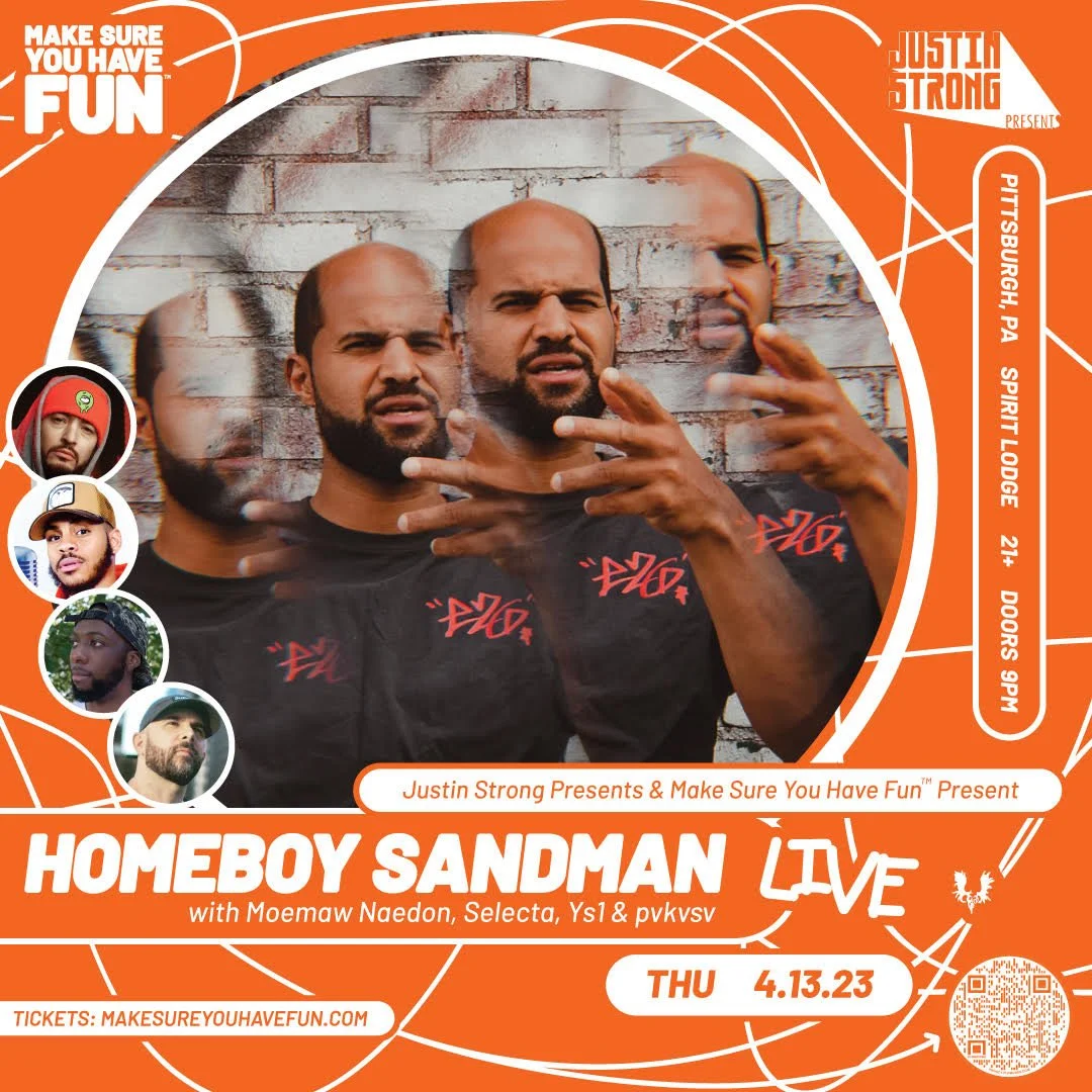 Lodge: Homeboy Sandman live w/ Moemaw Naedon, Selecta, Ys1, and pvkvsv