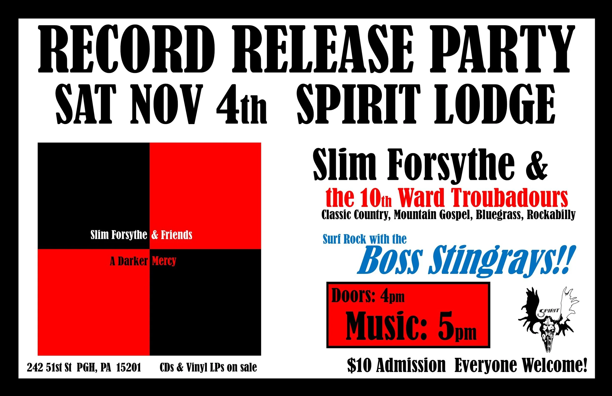 Slim Forsythe &amp; the 10th Ward Troubadours Record Release Party