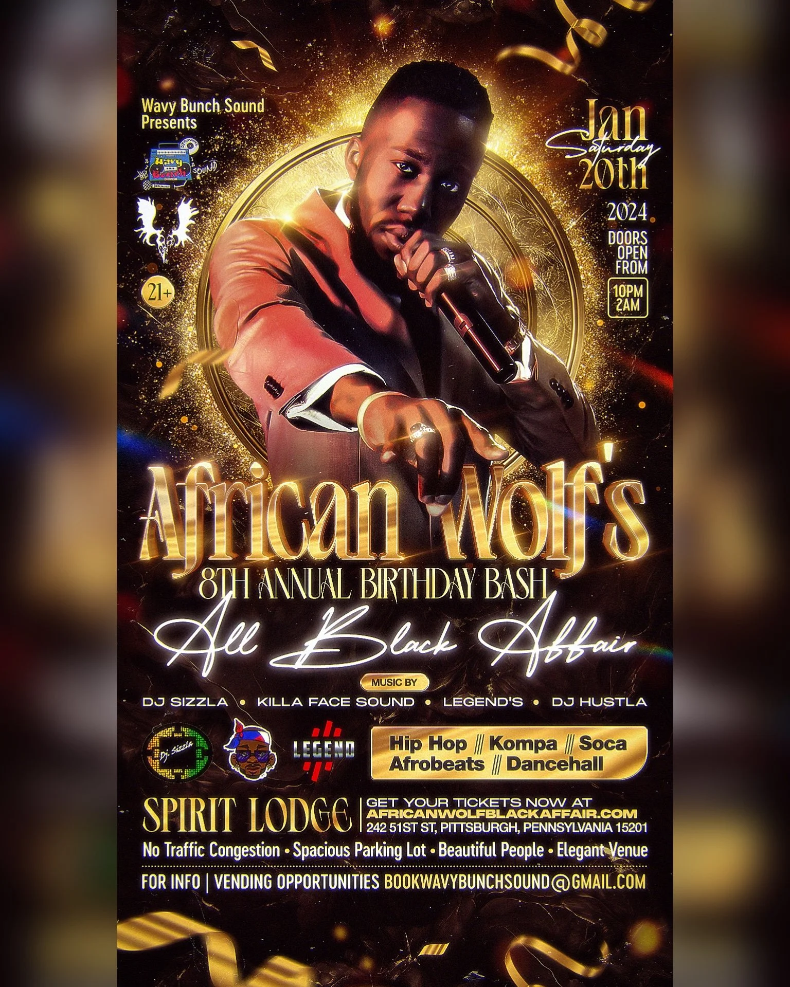 African Wolf’s 8th Annual Capricorn Birthday Bash: All Black Affair