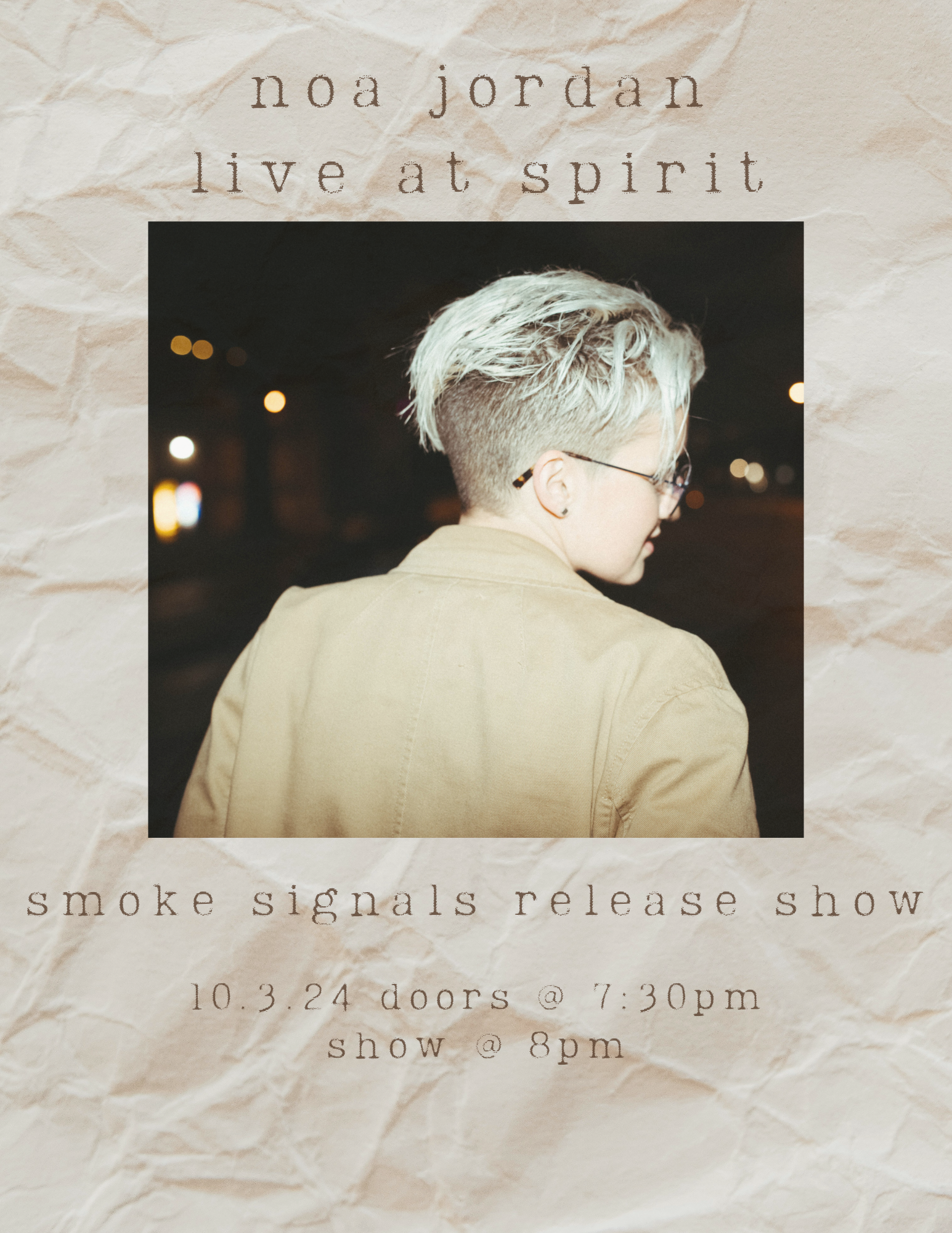 Noa Jordan's Smoke Signals Release Show