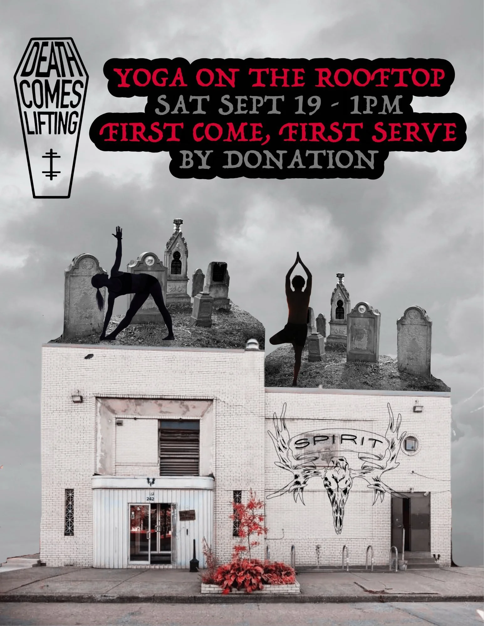 Death Comes Lifting Yoga on the Rooftop