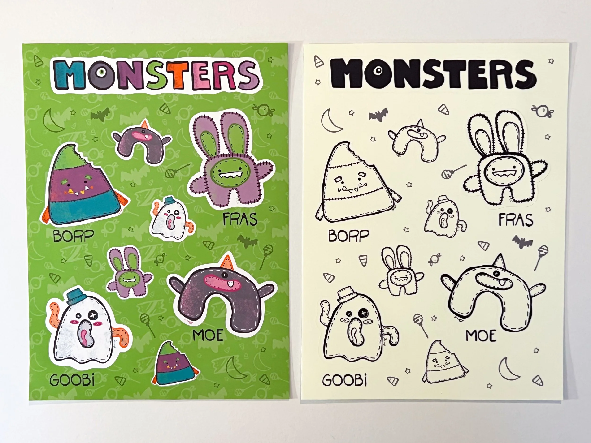Monster Sticker Sheets