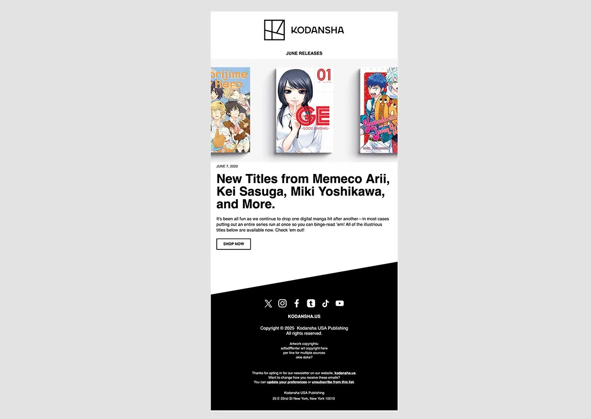  Concept by Gretel and we made the email templates in MailChimp &amp; Klaviyo 