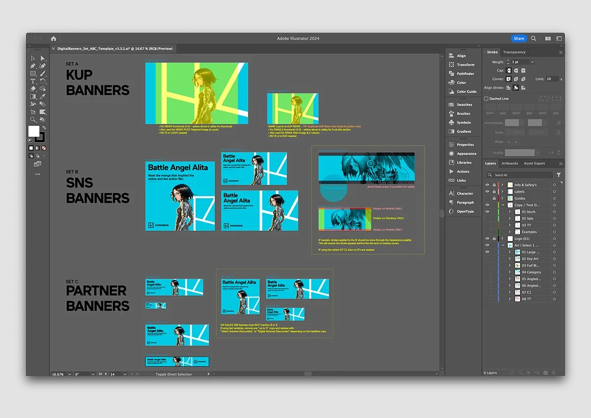  Adobe Illustrator template for digital banners 
