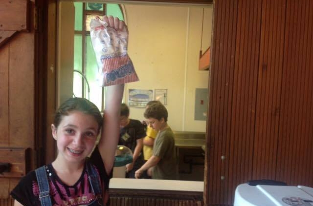 Pop corn party at the food pantry with New City School Students!