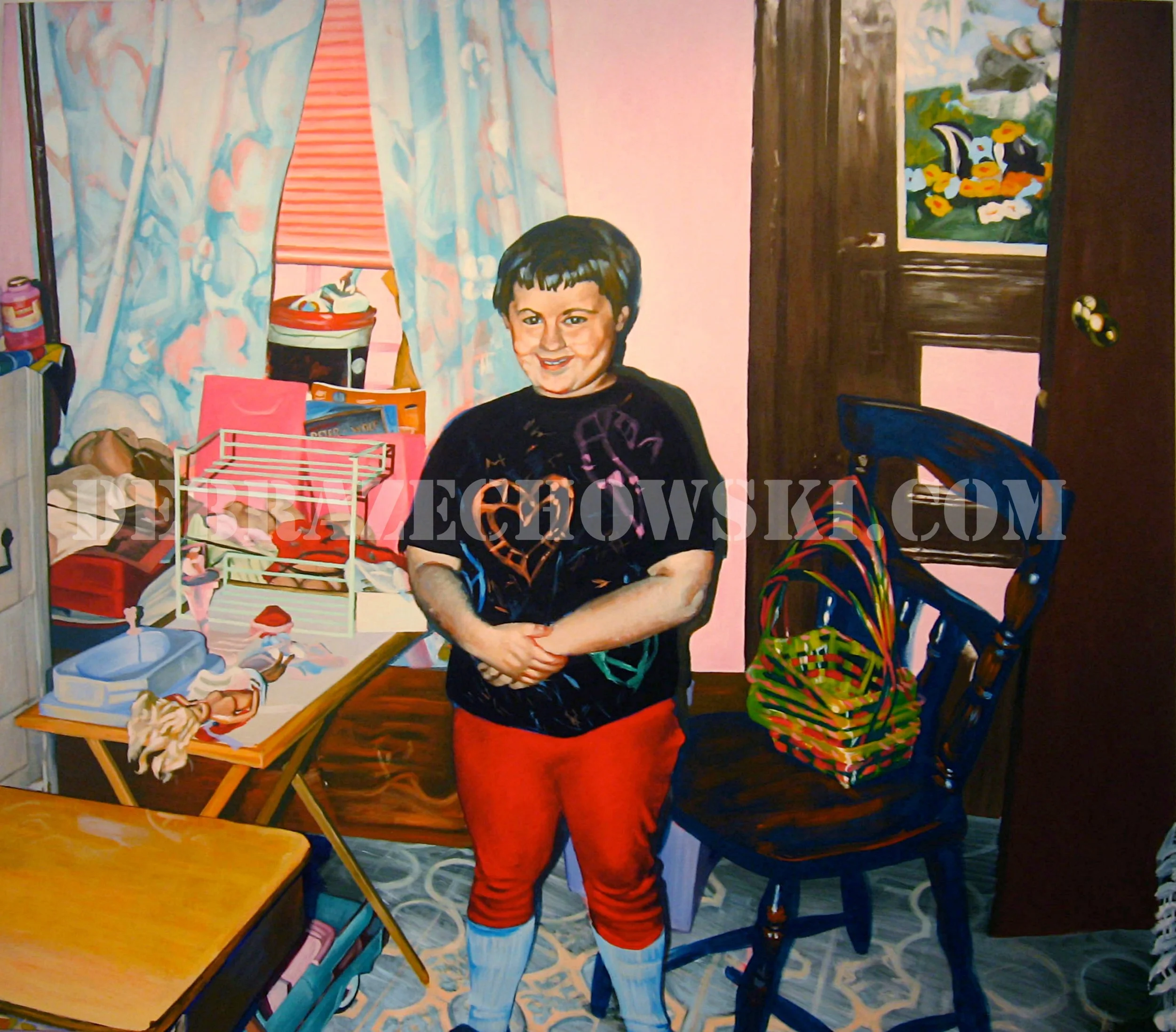Self-Portrait with Barbie, Acrylic on Canvas, 84” x 96”, 2010