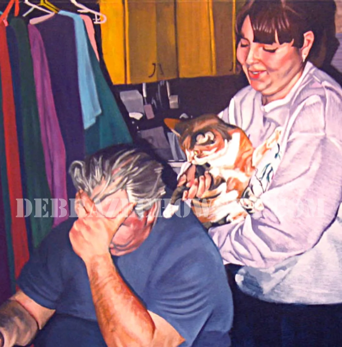 DETAIL, THINKER, Acrylic on Canvas, 56” x 58”, 2009