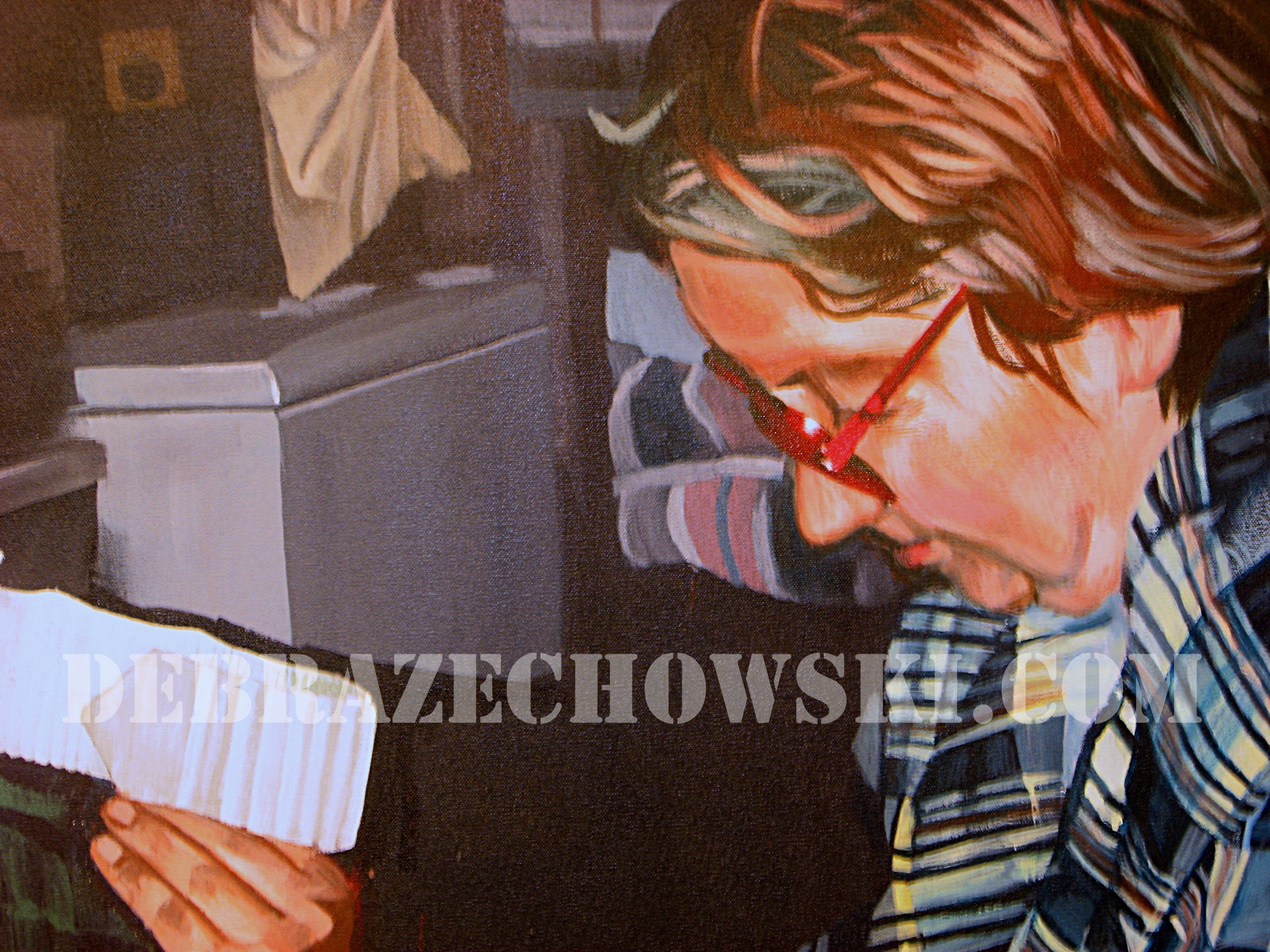 DETAIL, The Cake Eaters (Ma and Daddy in the kitchen), Acrylic on Canvas, 56” x 58”, 2009