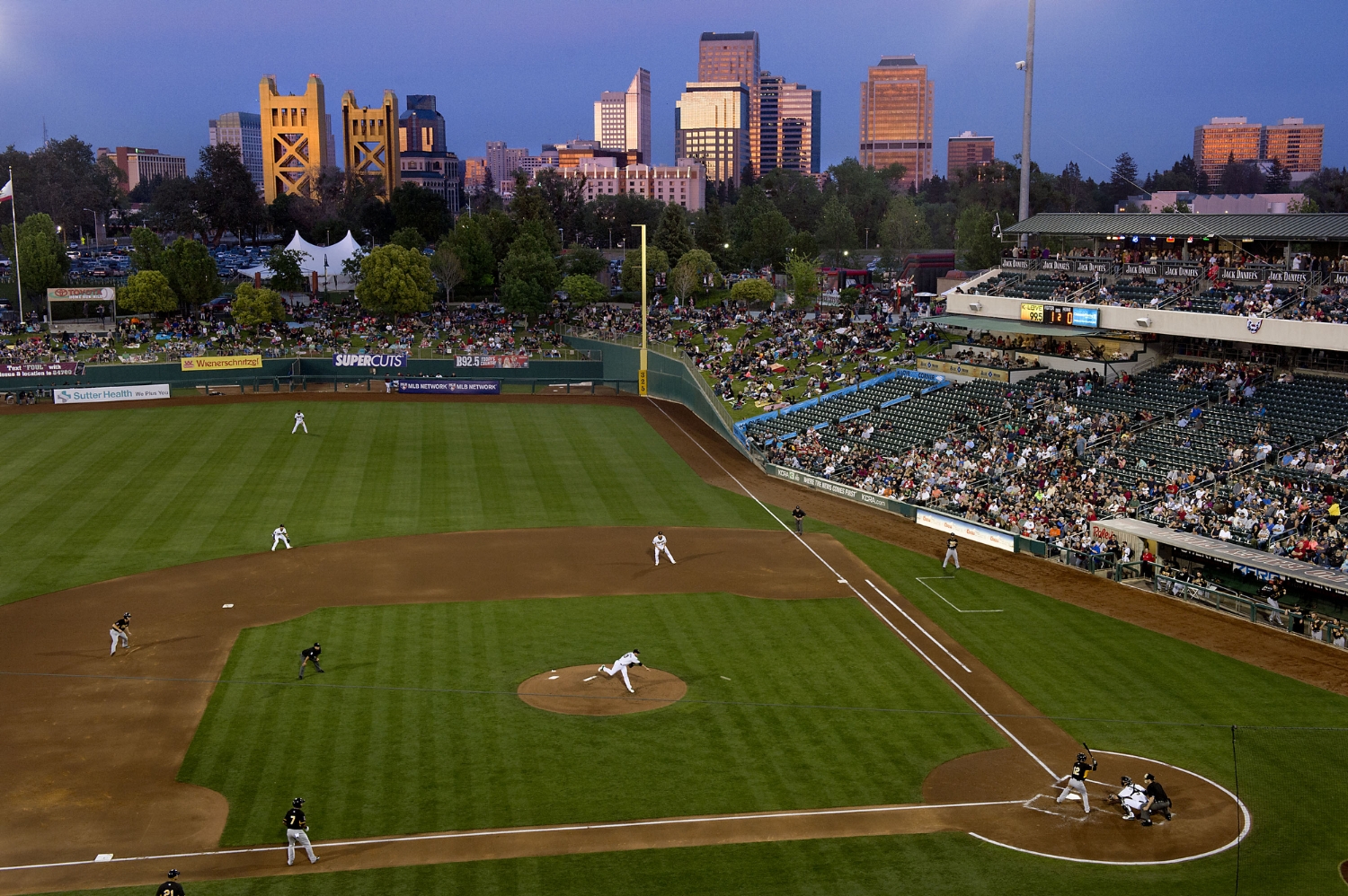  The opening day game between the Sacramento River Cats and Salt Lake Bees at&nbsp; Raley Field in West Sacramento on Friday, April 11, 2014. 