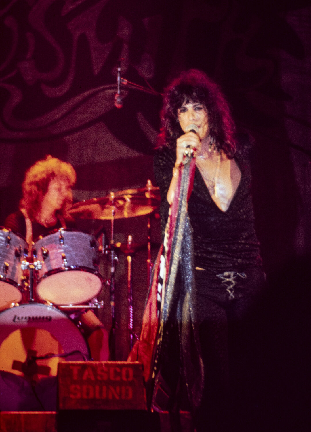  Steven Tyler of Aerosmith performs at San Francisco’s Cow Palace Aug. 27, 1976. 