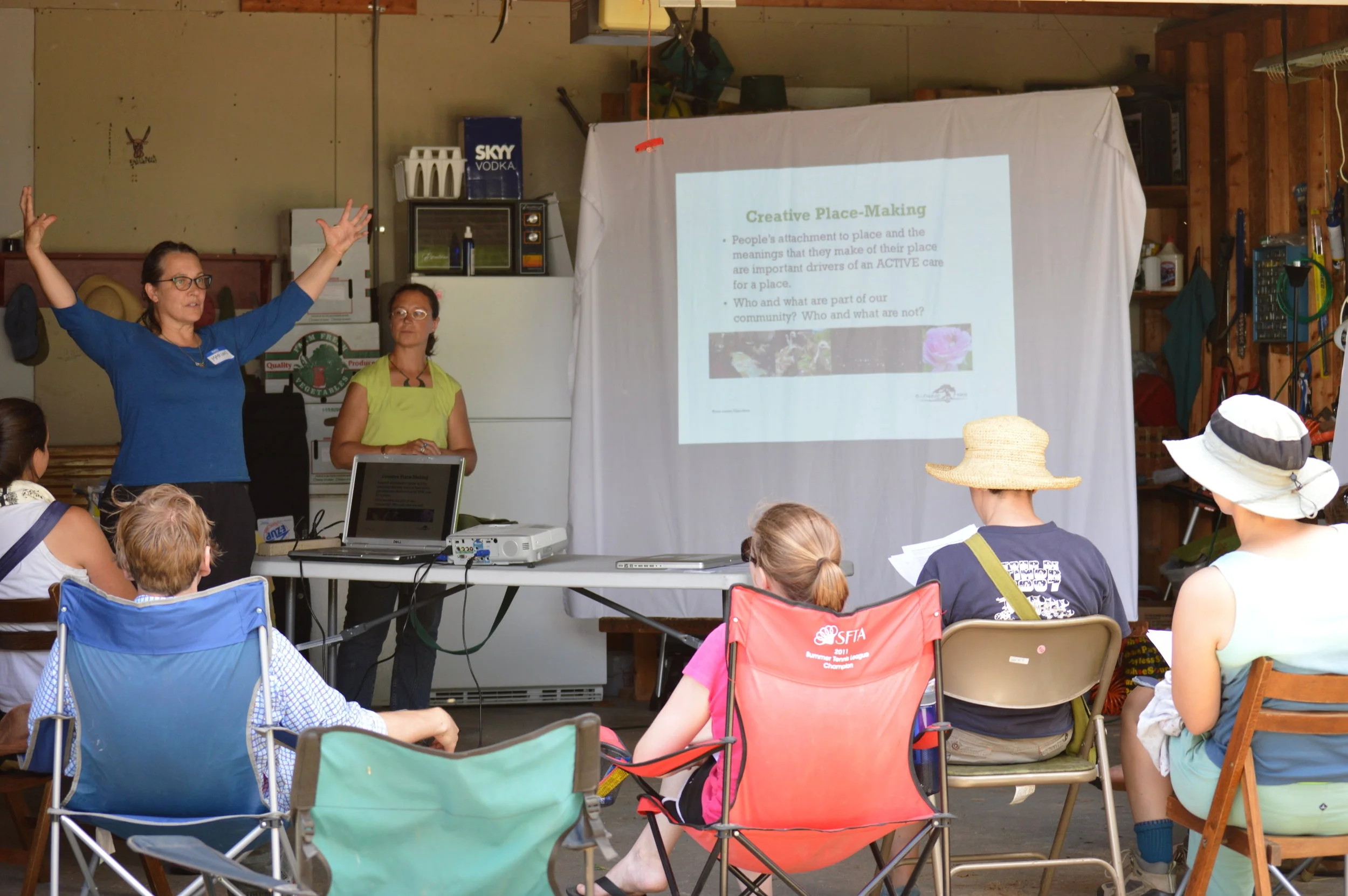 Marian Farrior and Claire Hintz leading a session on Placemaking at the 2014 WPC