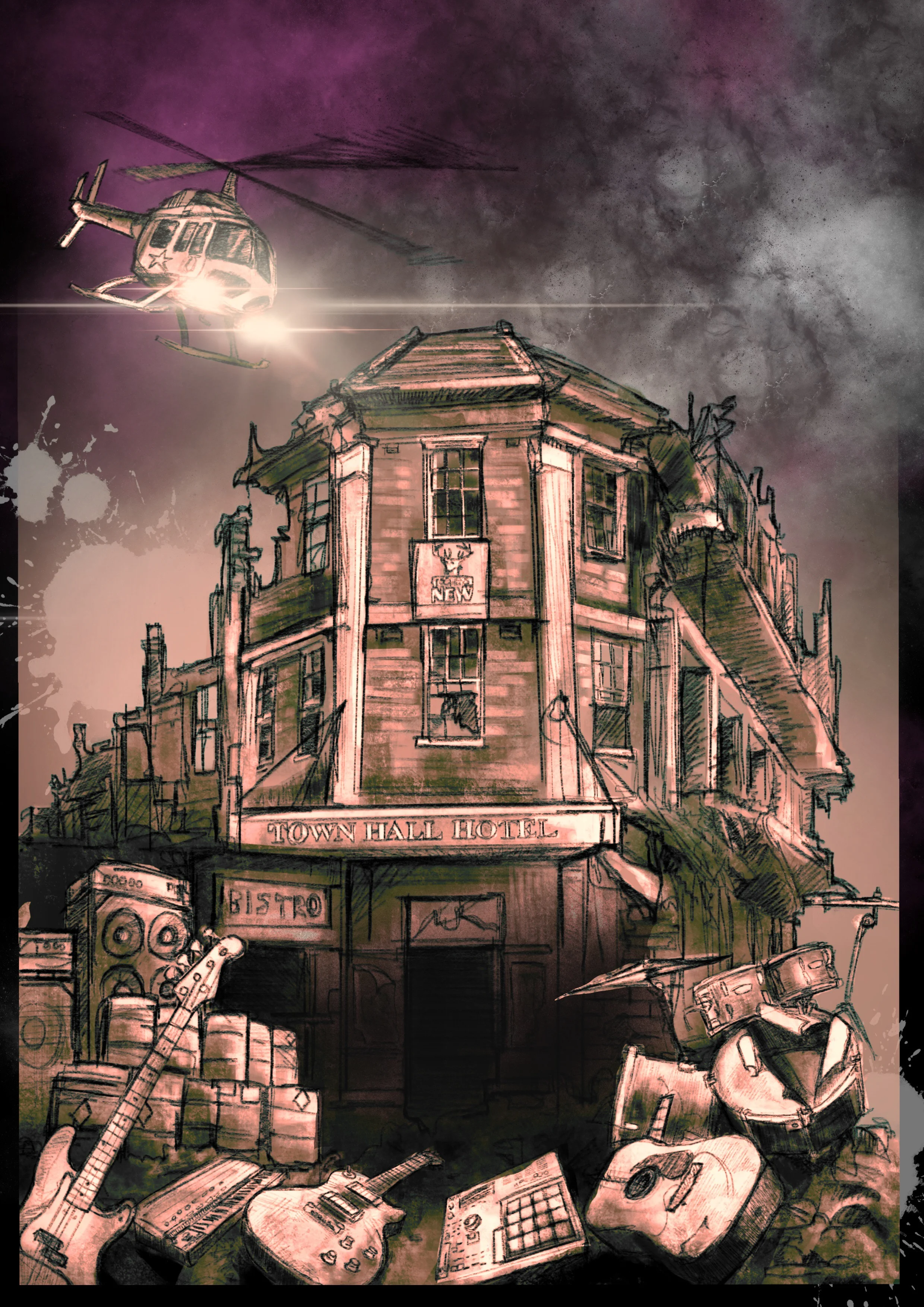 'Escape From Newtown" gig poster