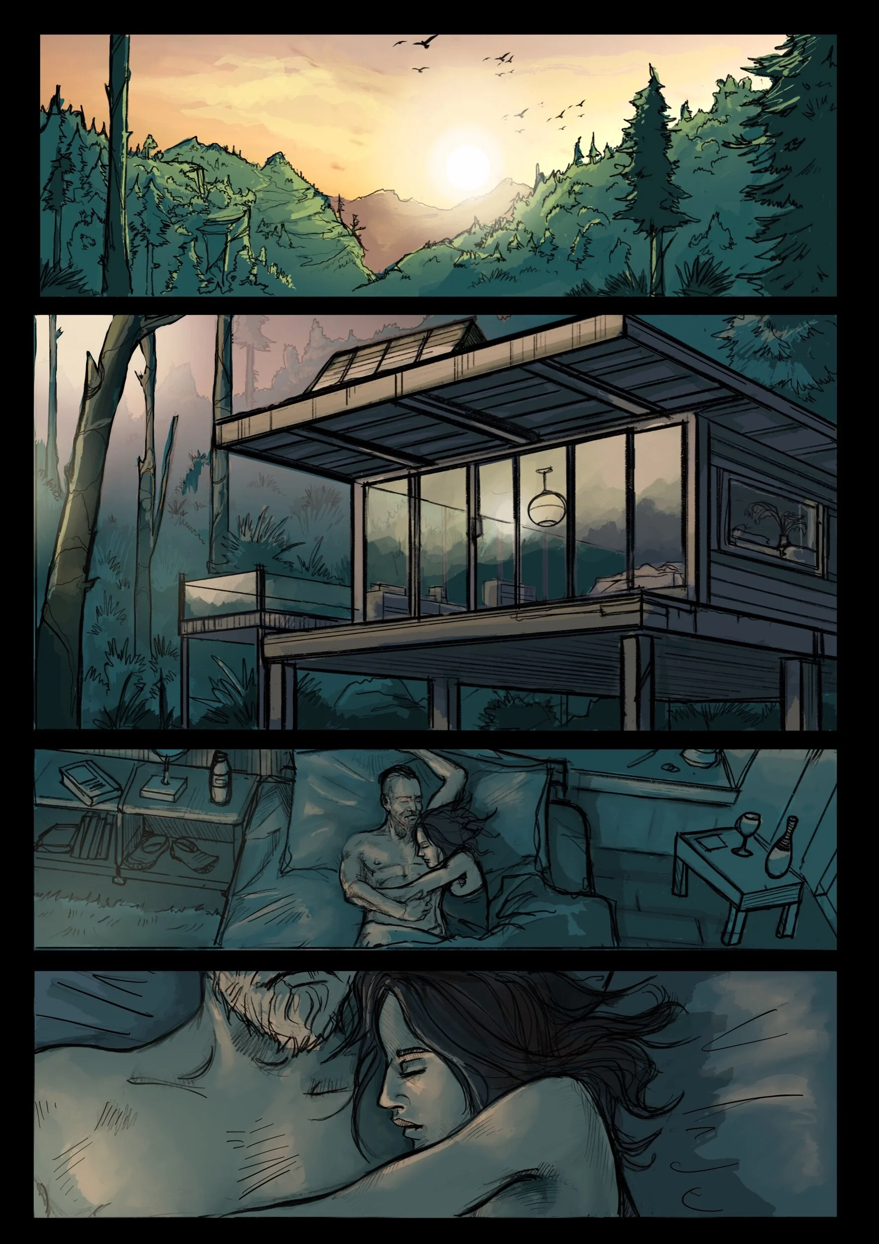 Time-lapse: From sketch to final page