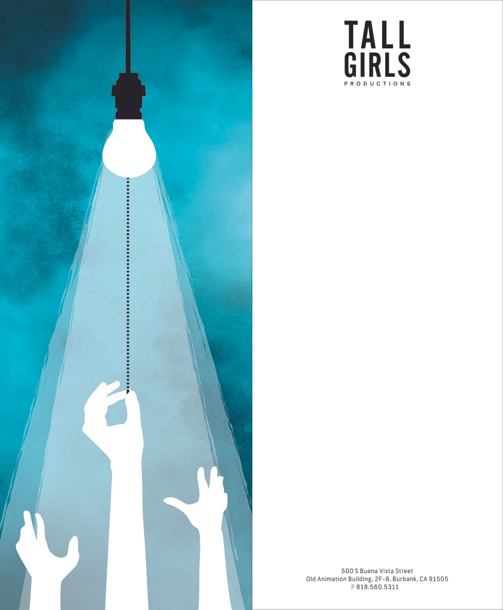 Logo and application designs for "Tall Girls Production"