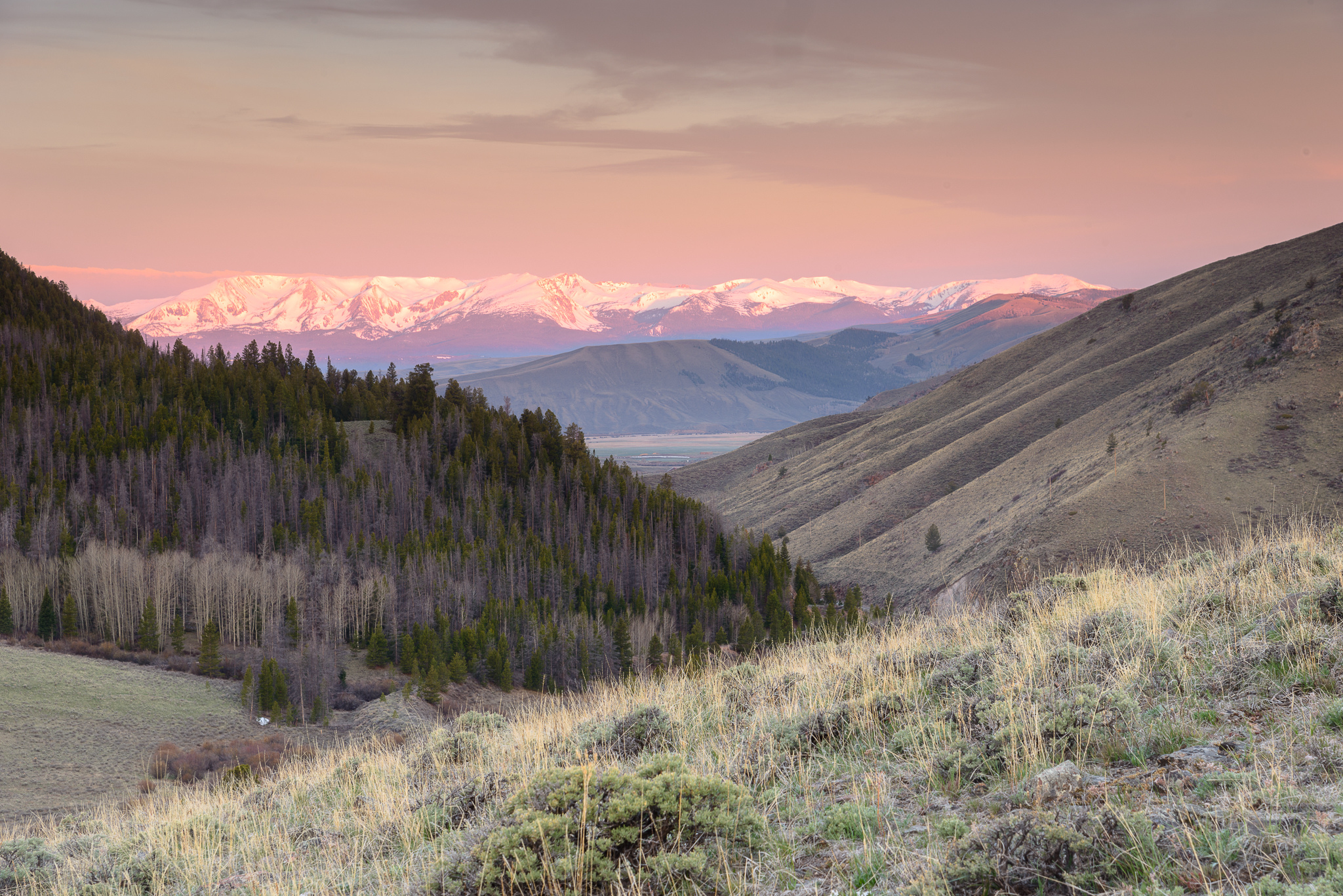 Layers leading south to Walden, CO.