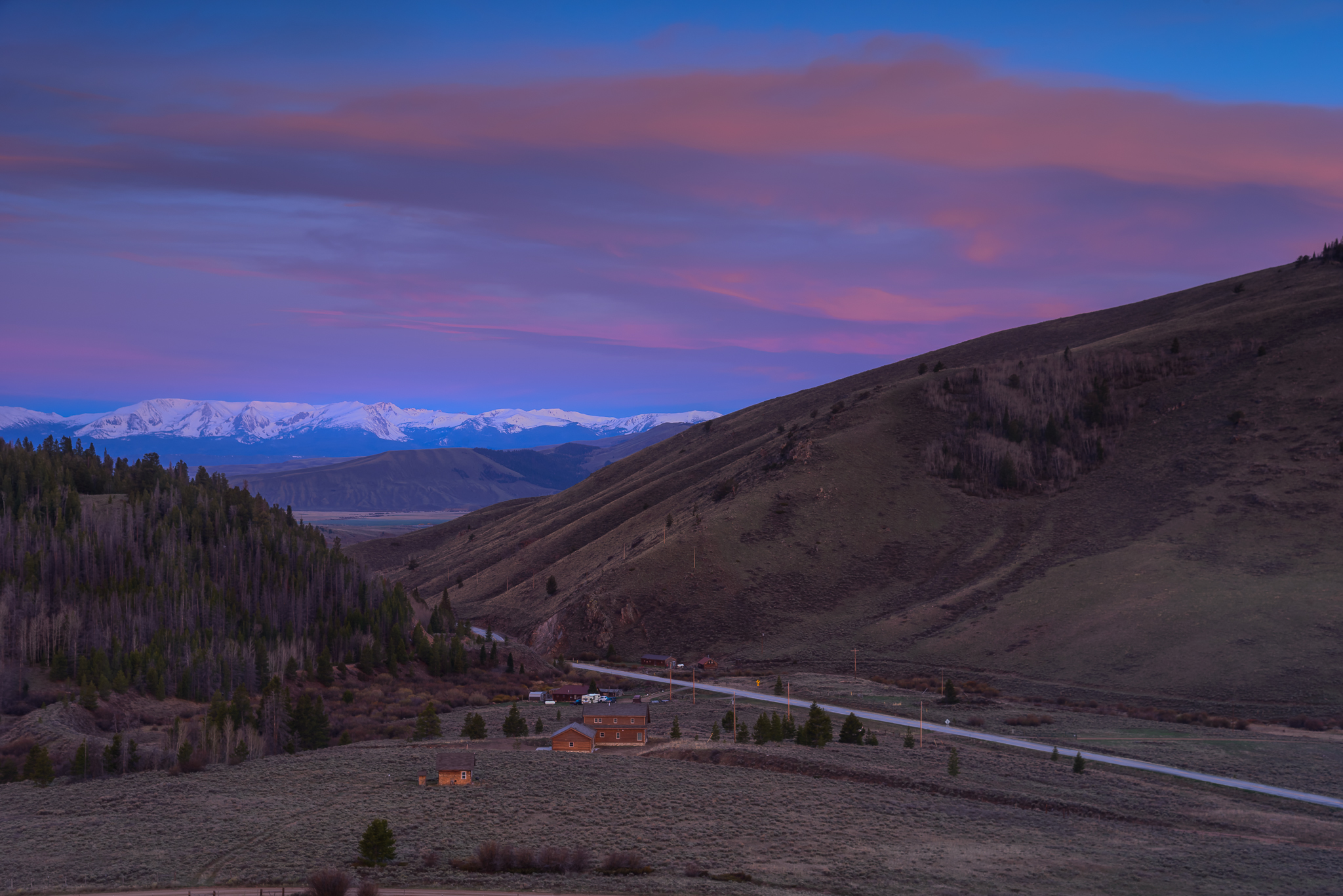 Pre dawn above the Never Summer Montains.