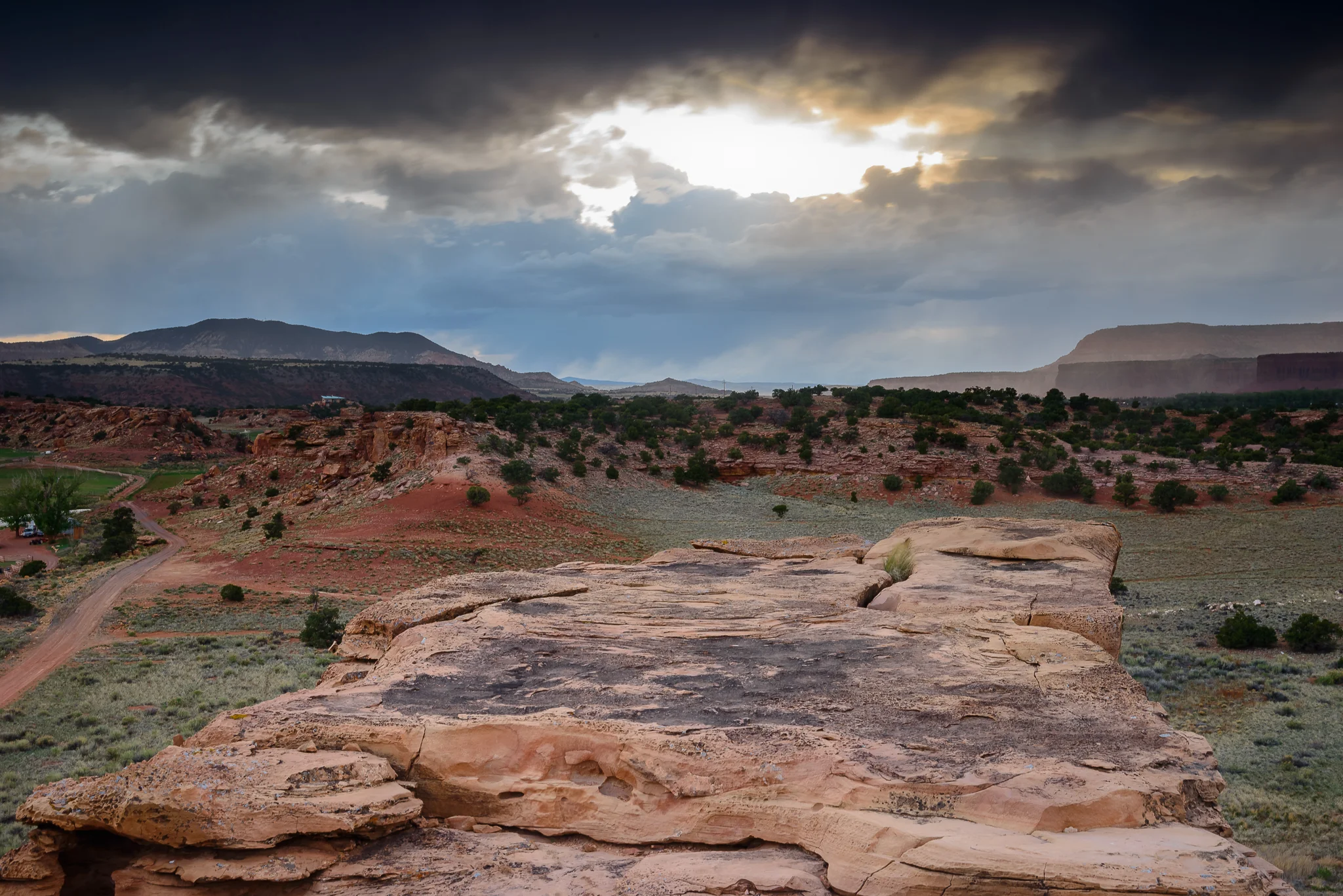 A quick dash to the top to watch the sky open. Capitol Reef National Park, UT.
