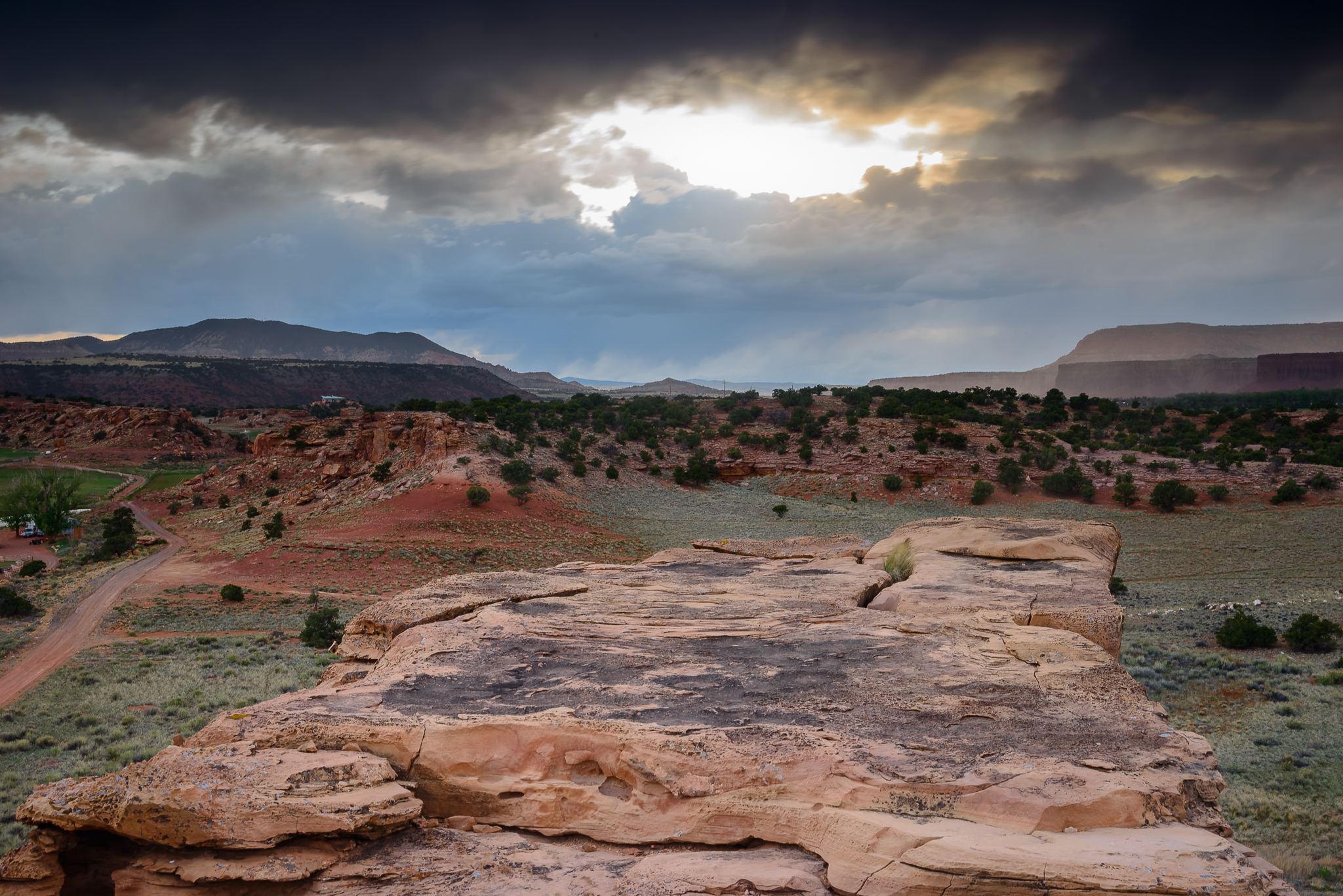 A quick dash to the top to watch the sky open. Capitol Reef National Park, UT.