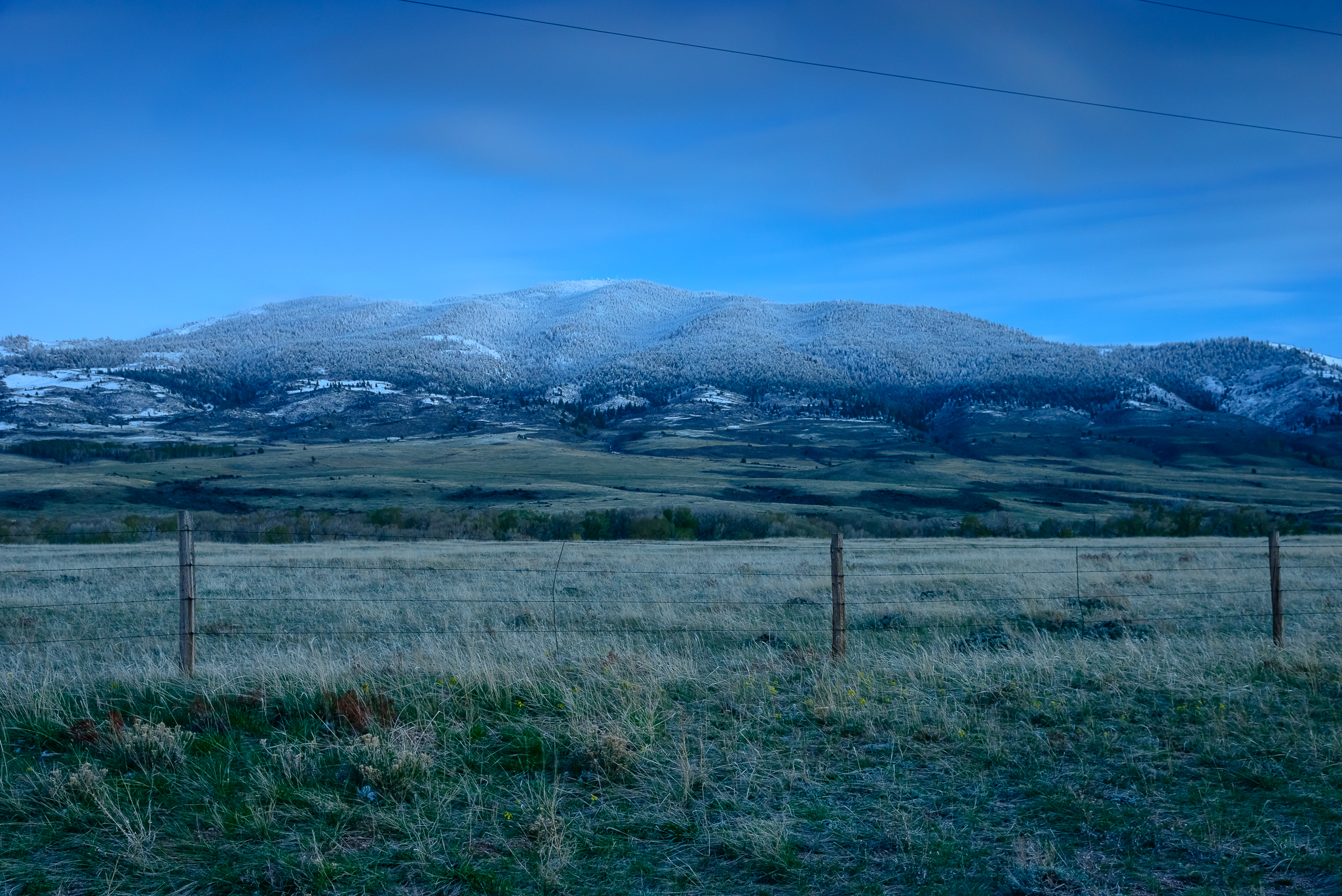 We were late as usual, but I couldnt't pass up this twilight scene right before the Wyoming/Colorado state line. Laramie, WY.