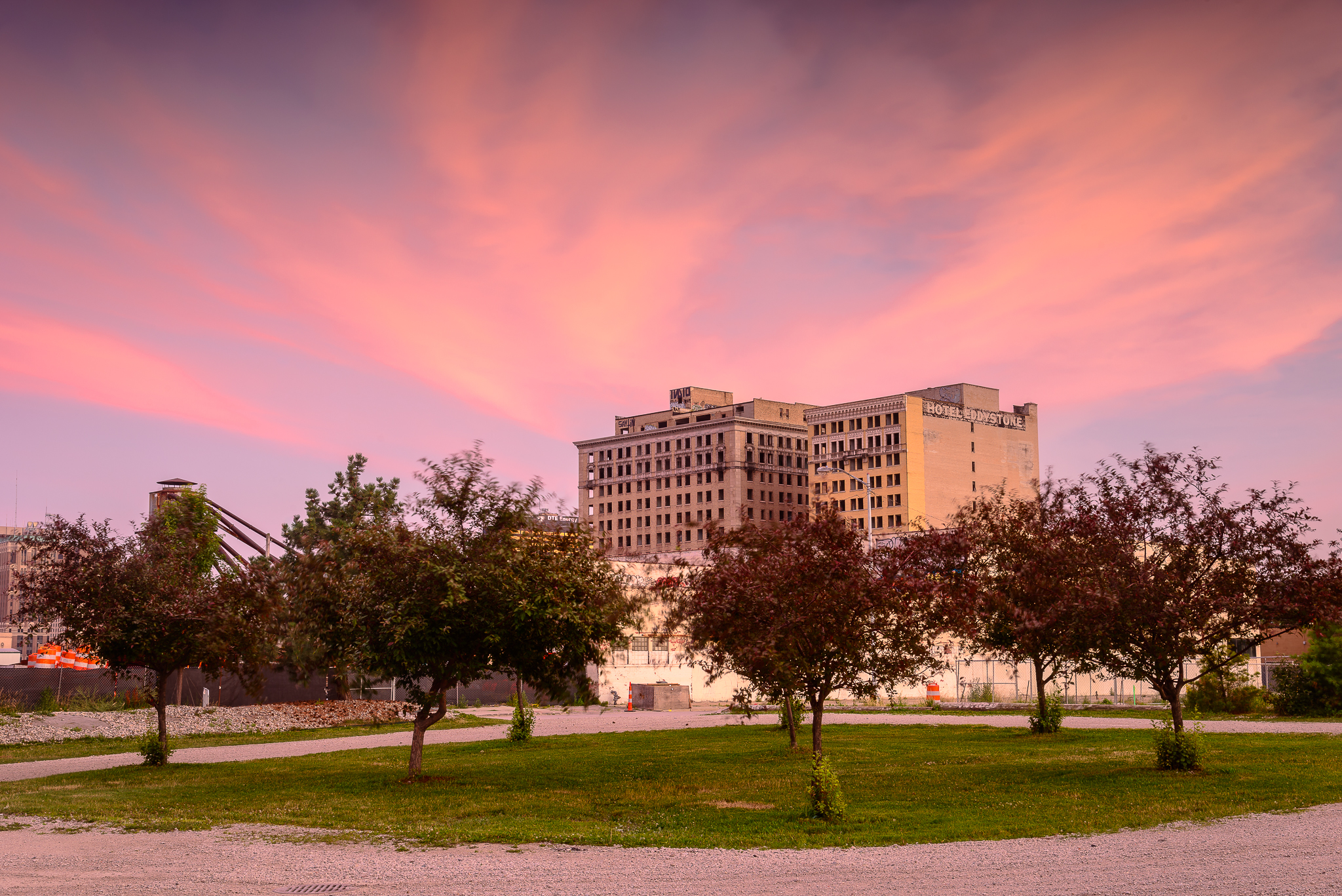  7/10/15.&nbsp; A fitting final sunset over the Hotel Park Ave.&nbsp; Implosion less than 12 hours away.&nbsp; 