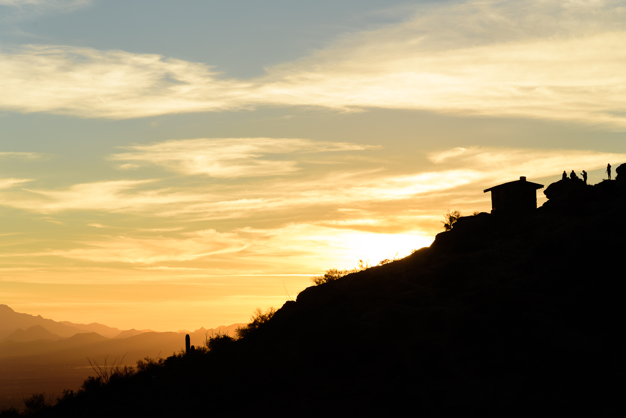 Hill climb just in time. Tucson Mountain Park, AZ.
