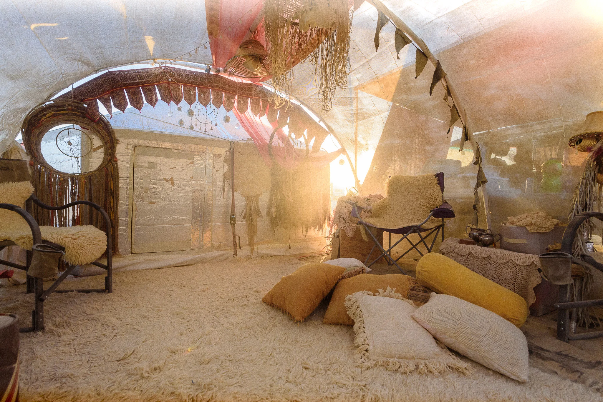 Day hangs zone. Self reliance is one of the reason I love Burning Man and this year we worked hard to build a proper daytime spot to relax. Black Rock City, NV.