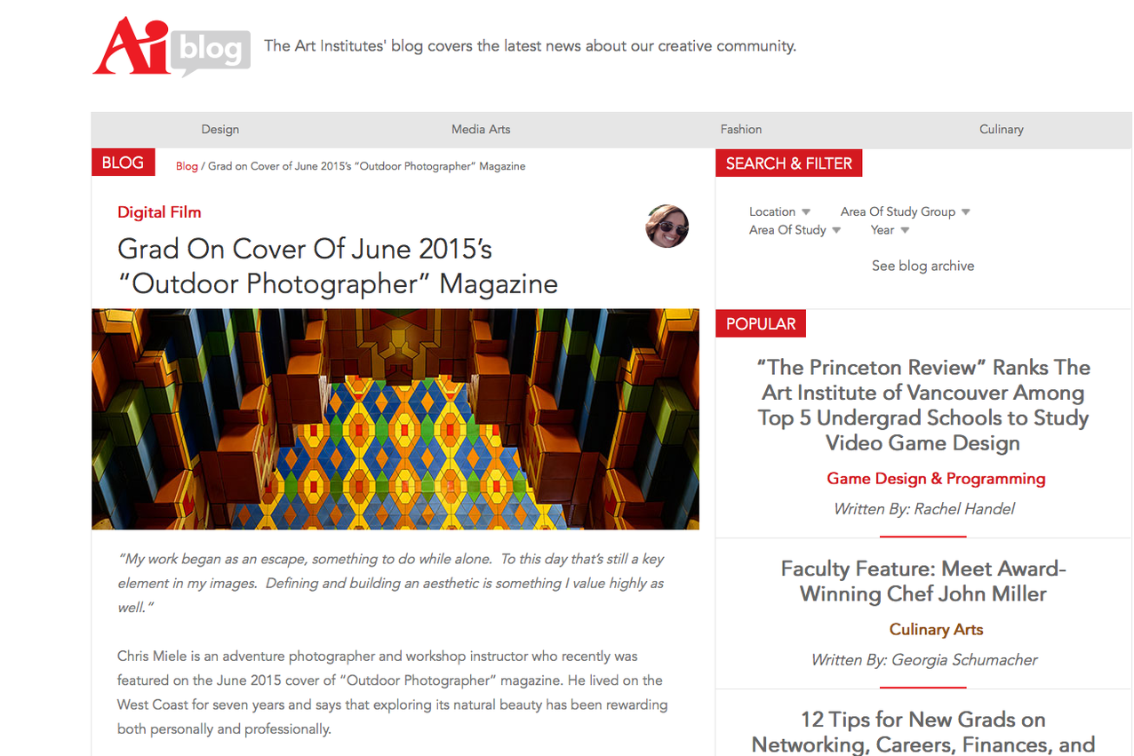 Art Institue Alum Feature