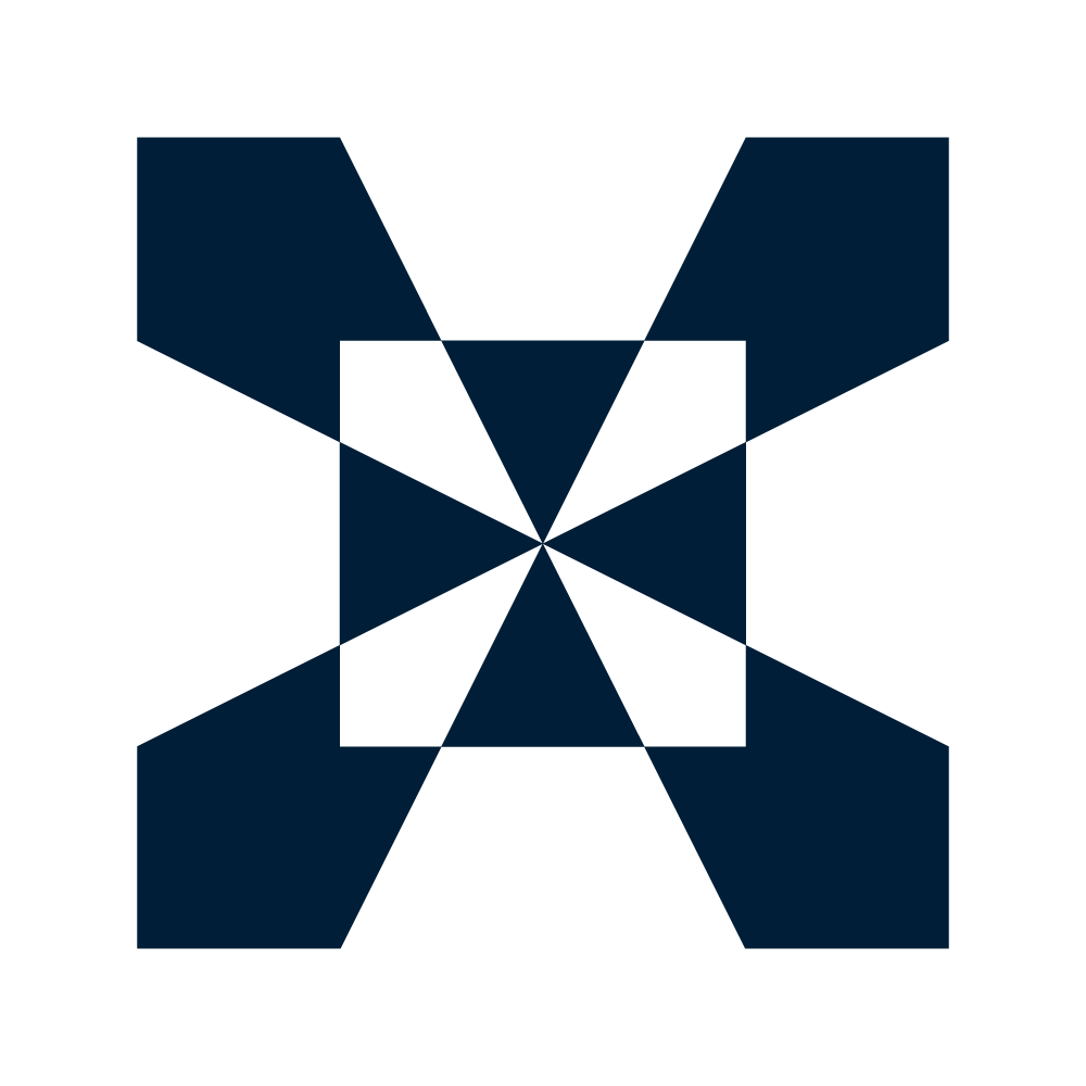 A geometric pattern with black and white triangles arranged in a symmetrical star-like shape.