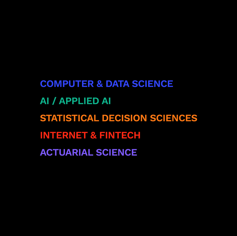 1. Fields of study