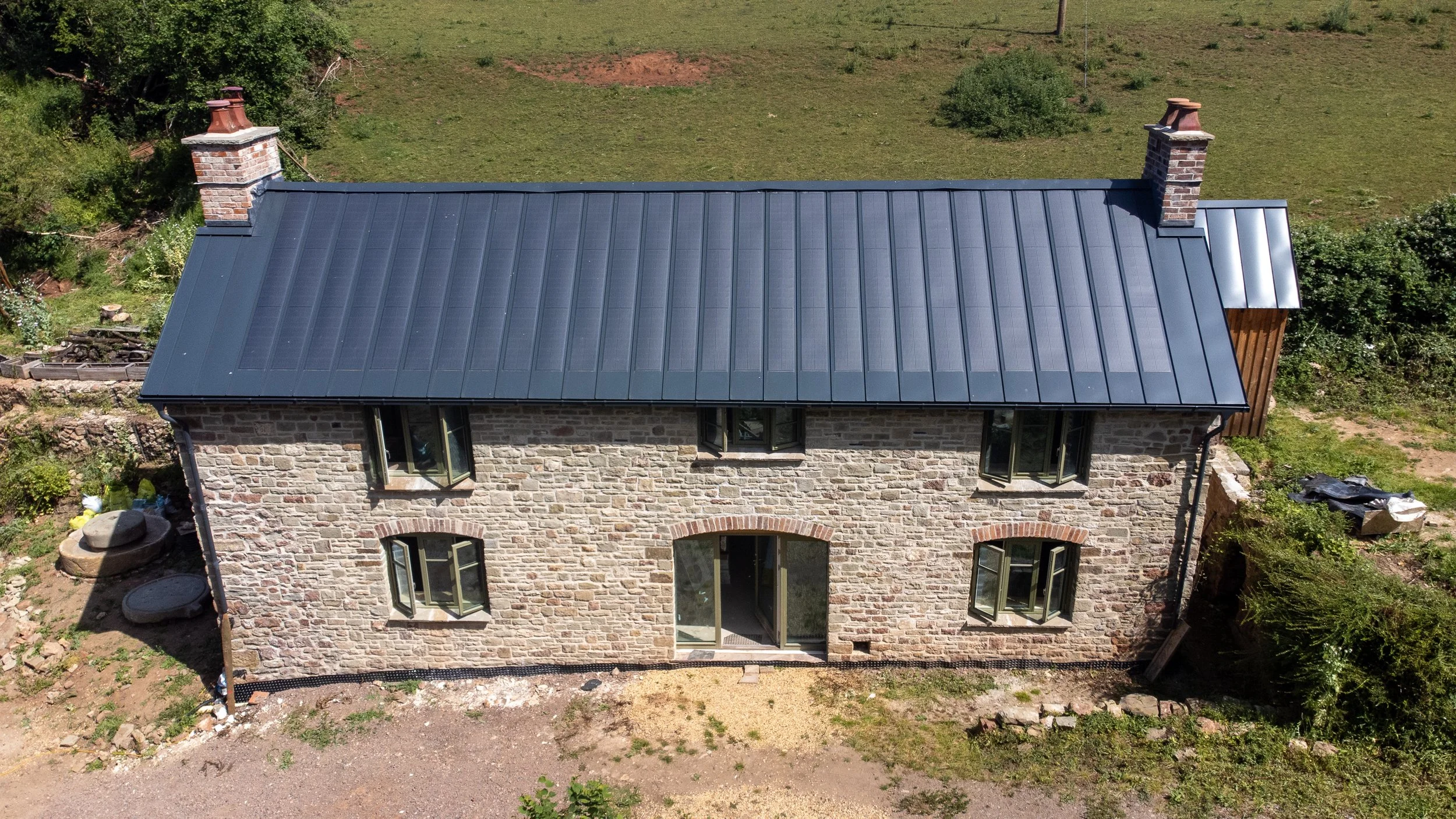 Vertix rood installation on wye valley cottage