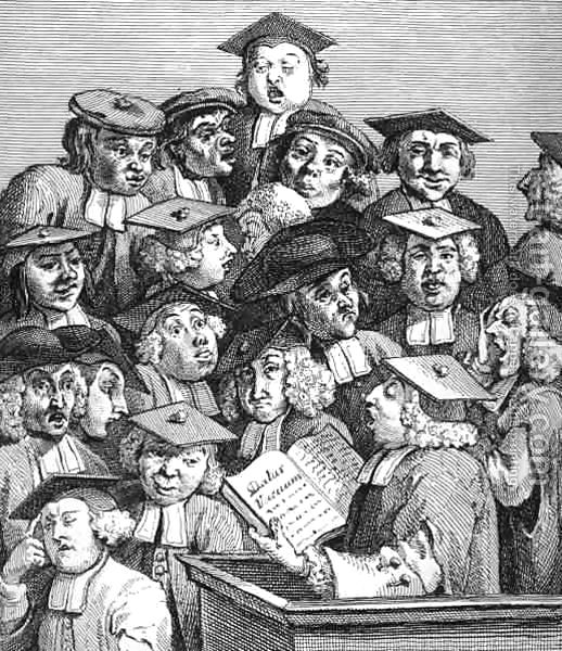 William Hogarth, "Scholars at a Lecture" (1736)