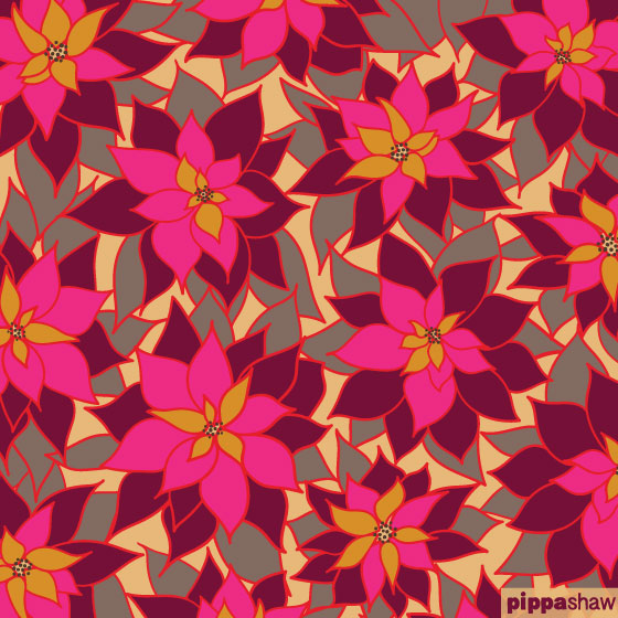 Vibrant poinsettias