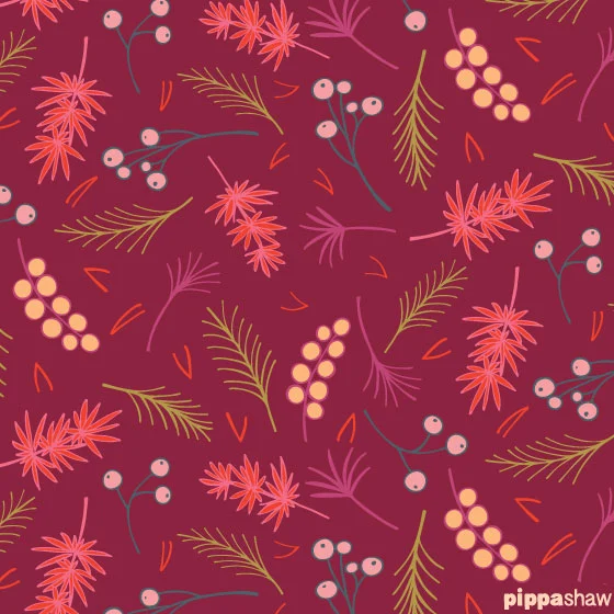 Christmas berry ditsy