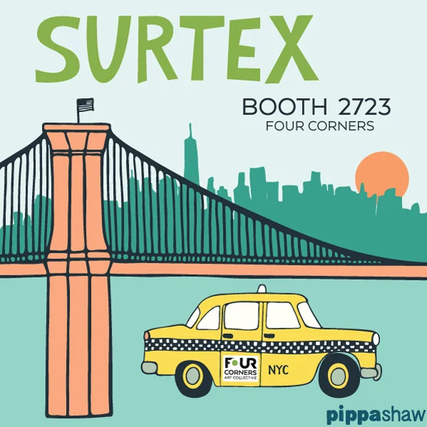 Surtex 2017 flyer for Four Corners Art Collective