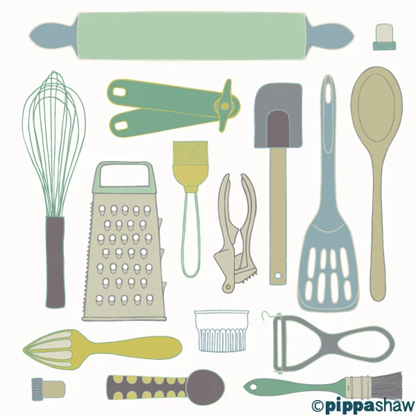 kitchen utensils 2 by Pippa Shaw
