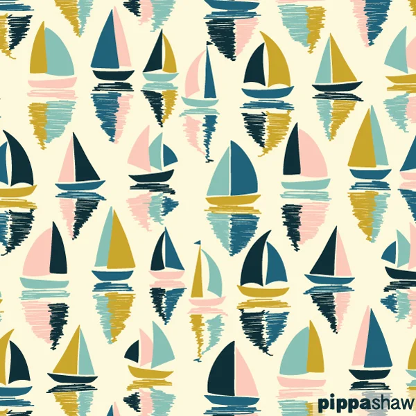 sailboat reflections by Pippa Shaw