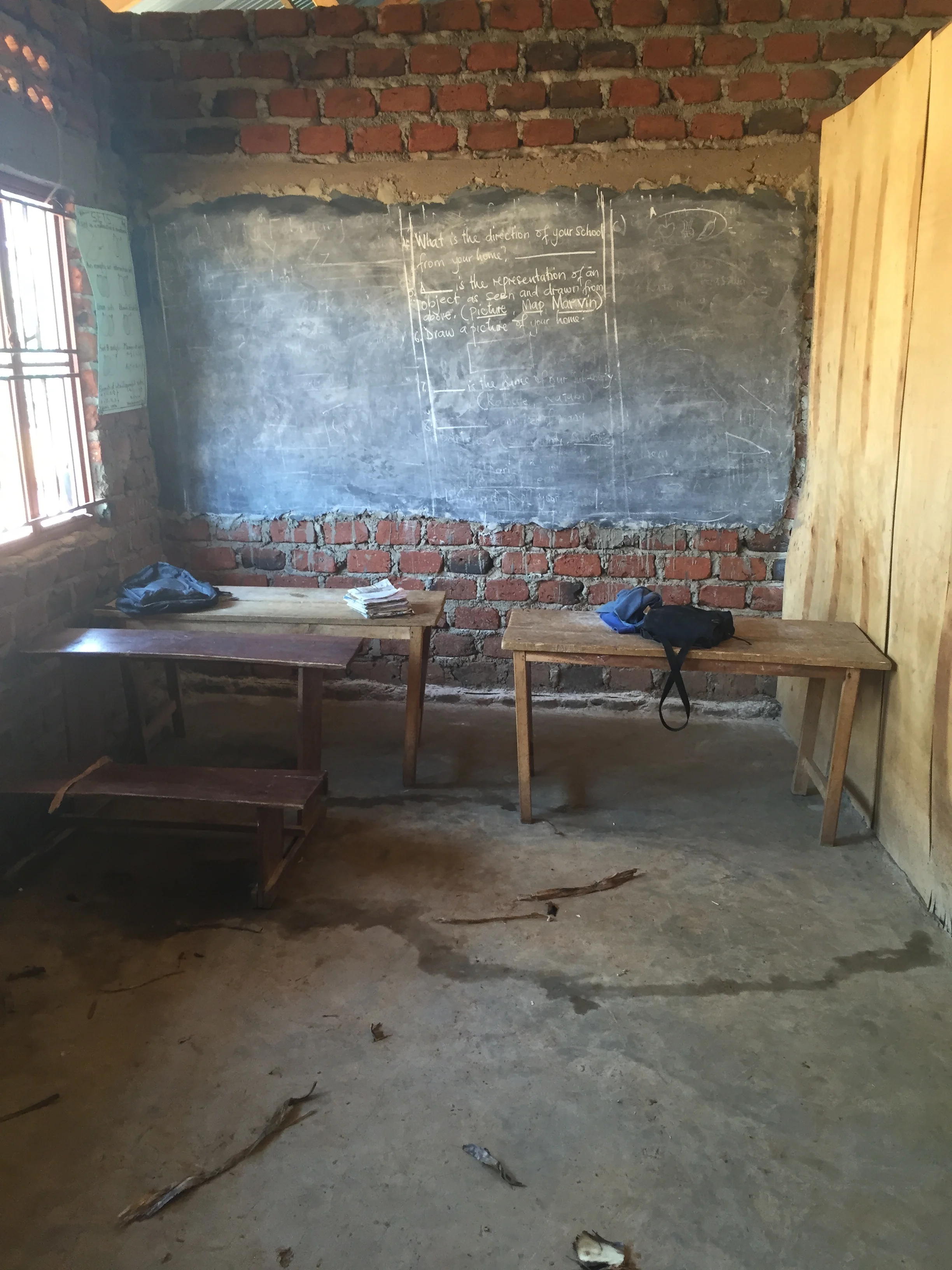 Another classroom (the benches were outside for a school performance)