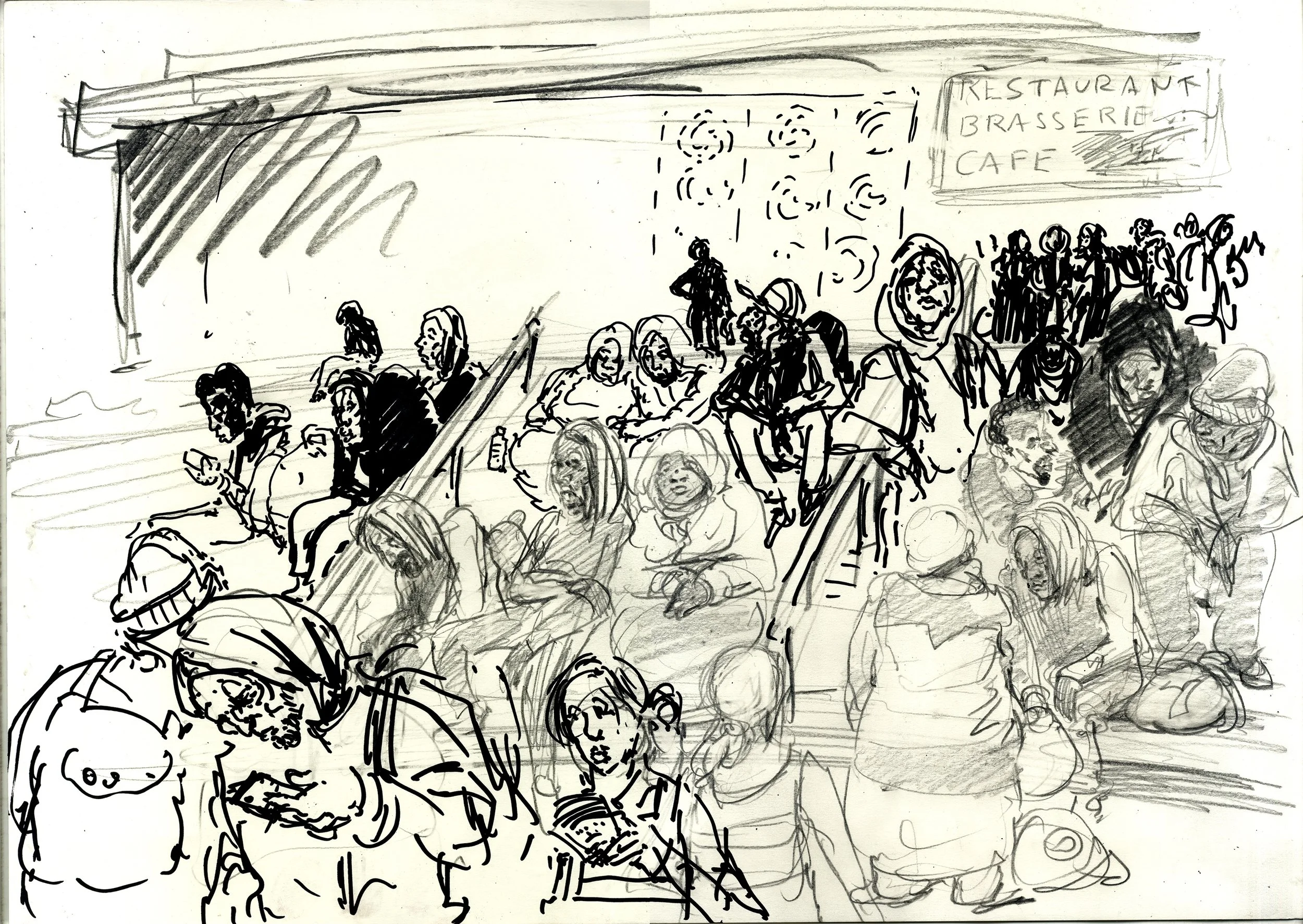 Calais migrants waiting 