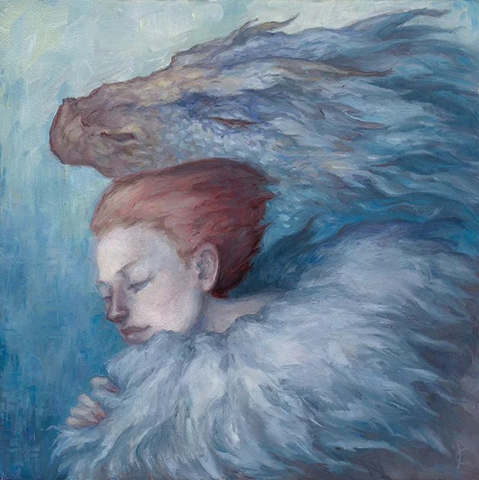  oil on cradle board 6" x 6" available for through&nbsp; Every Day Original  